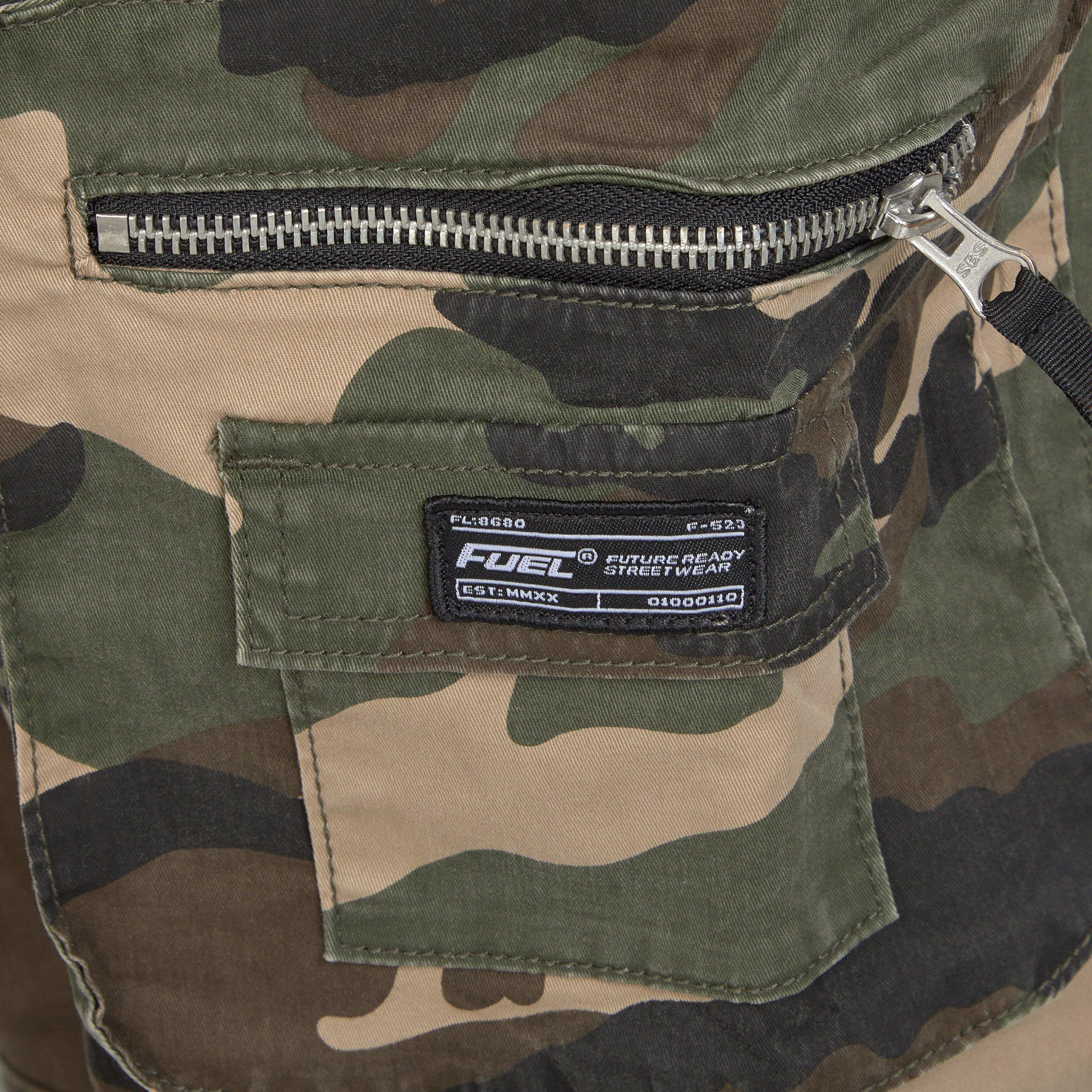 Green Camo Print Cargo Jogger Pants (3199942) | Fuel