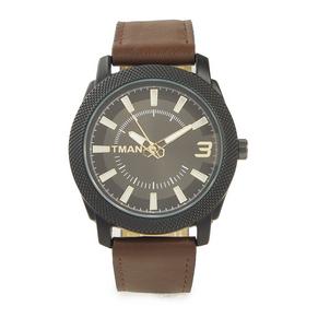 Black and Brown Chunky PU Watch