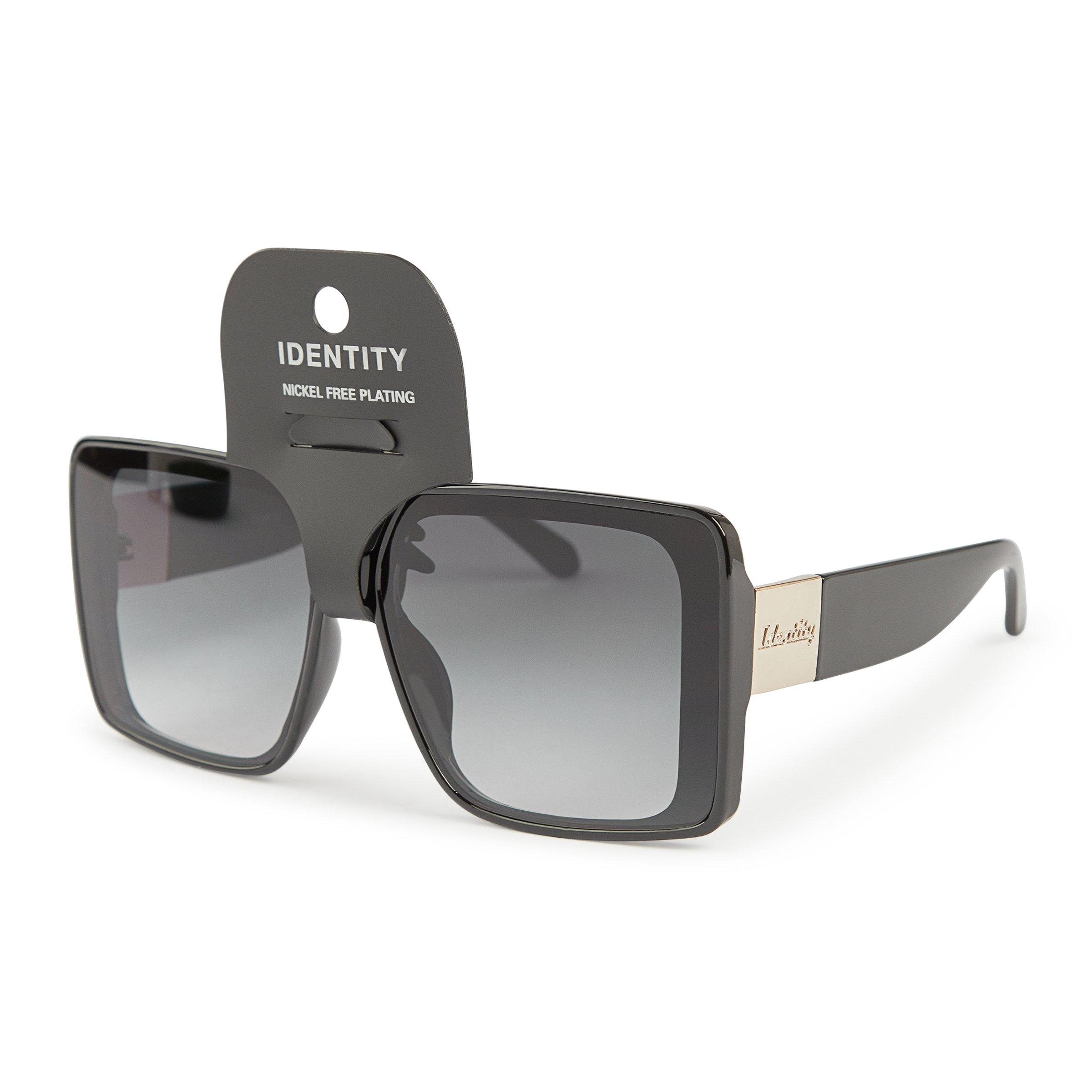 Black Square Oversized Sunglasses (3200555) | Identity
