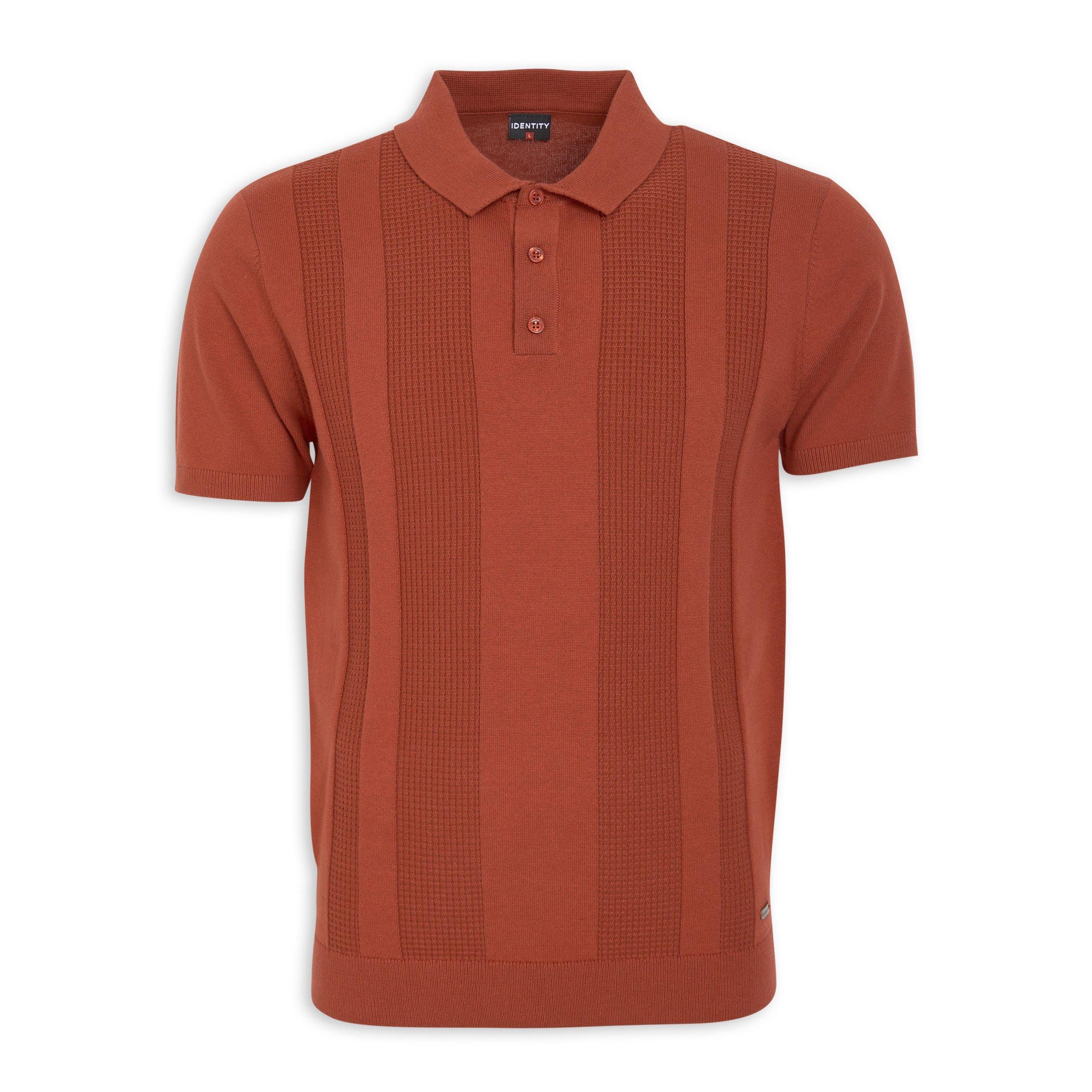 Rust Knit Golfer Shirt (3201040) | Identity