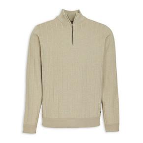 Beige Quarter-zip Jersey