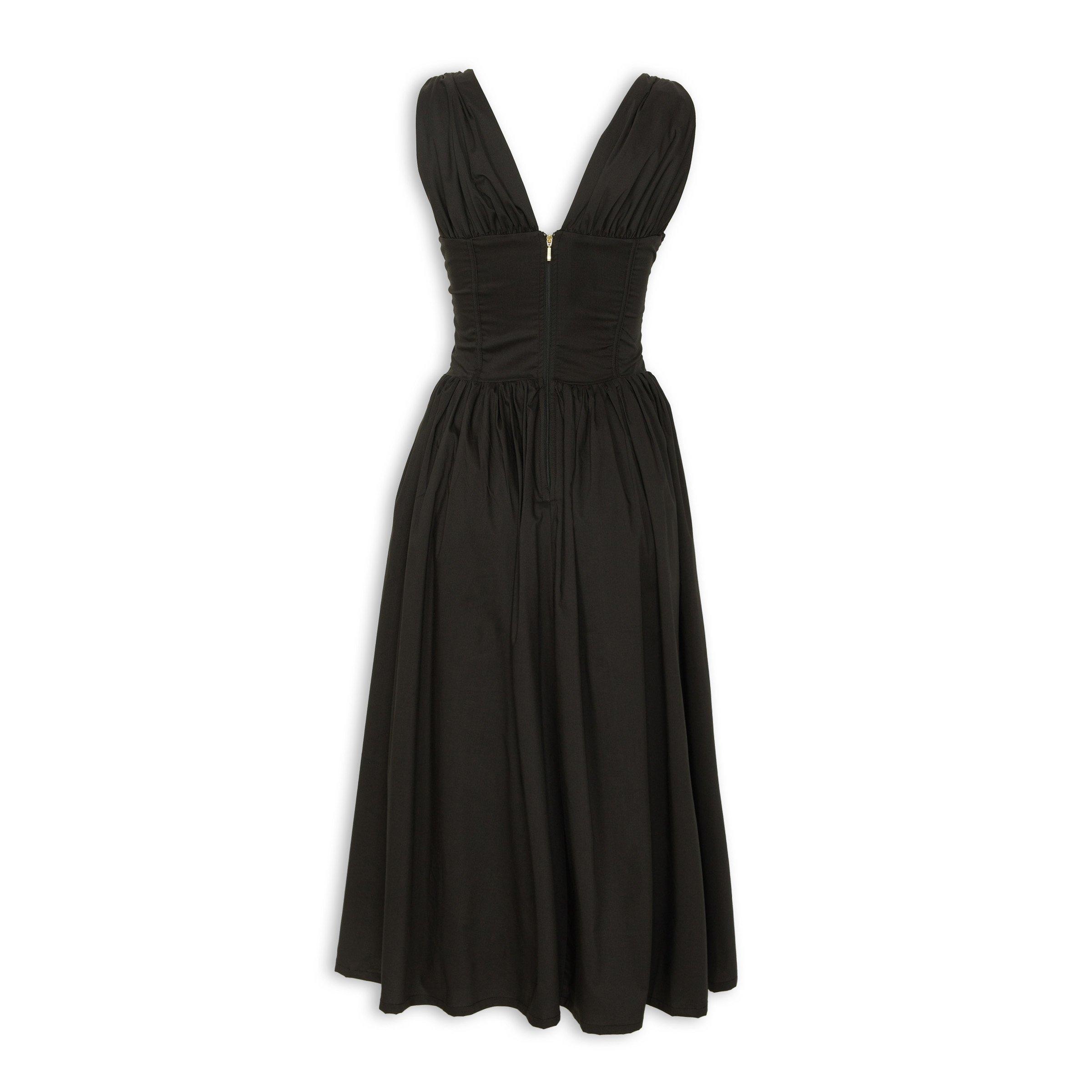 Black Corset Midi Dress 3201801 X O Ladies