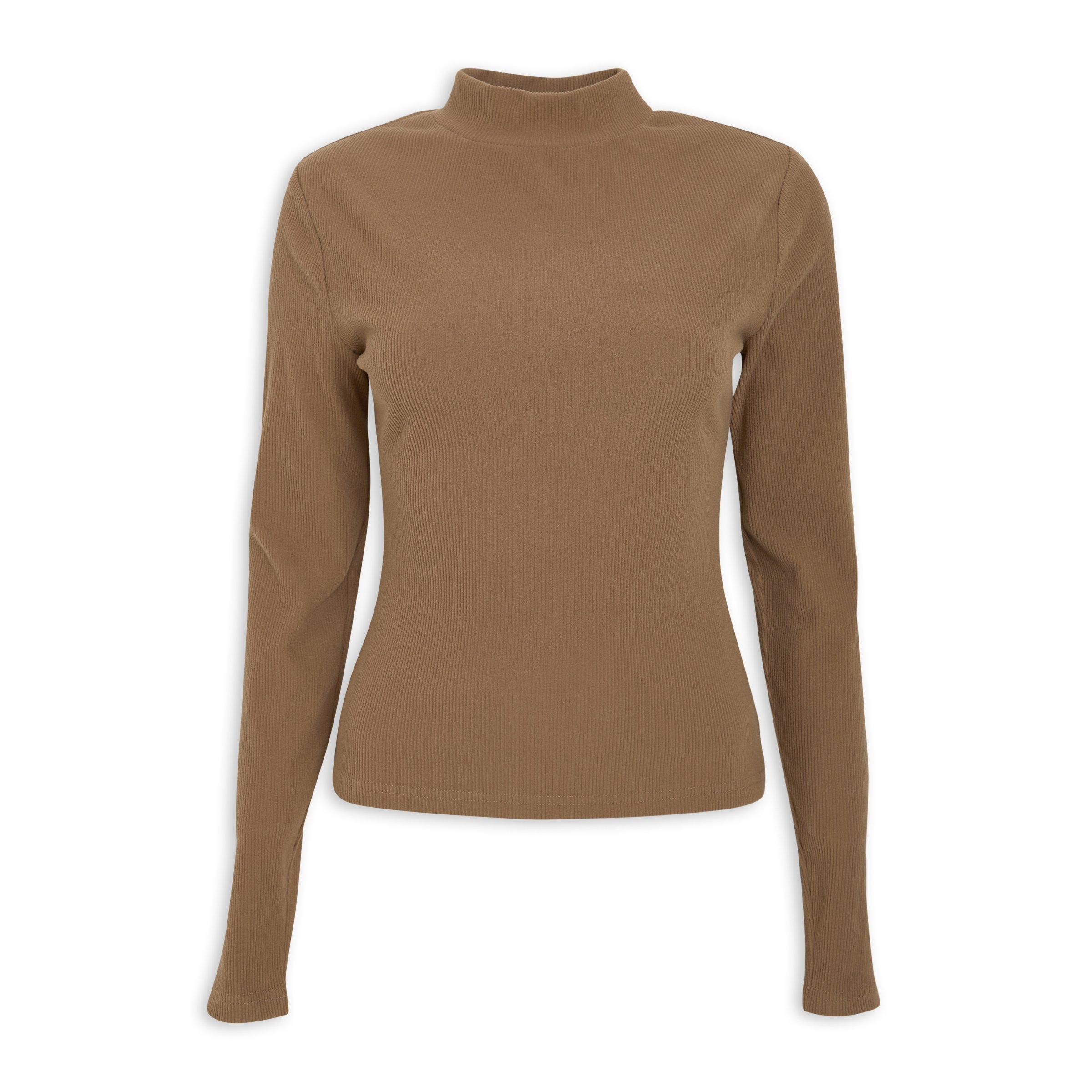 Tan Knit Long Sleeve T-shirt (3201860) | Identity
