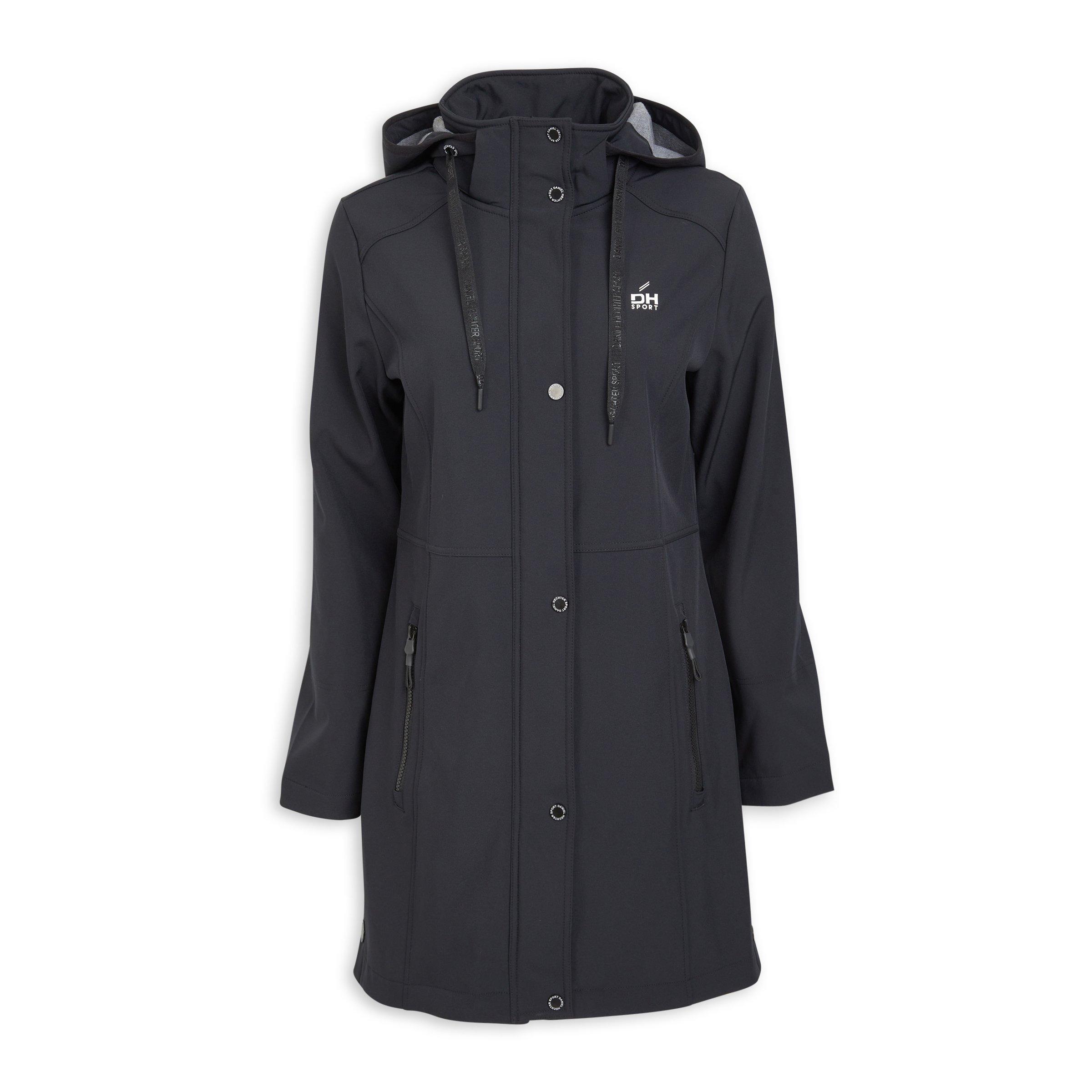 Black Long Softshell Jacket (3201971) | Daniel Hechter