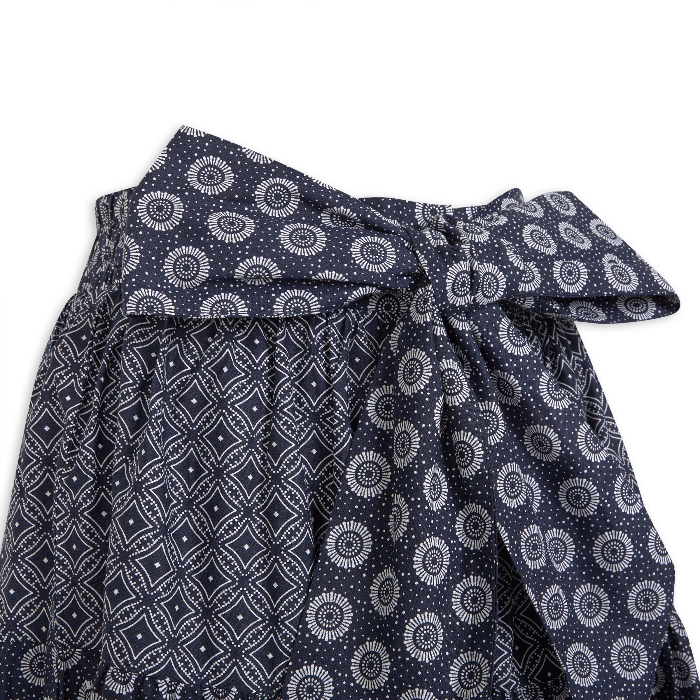 Blue Printed Wide Skirt (3202076) | Ginger Mary