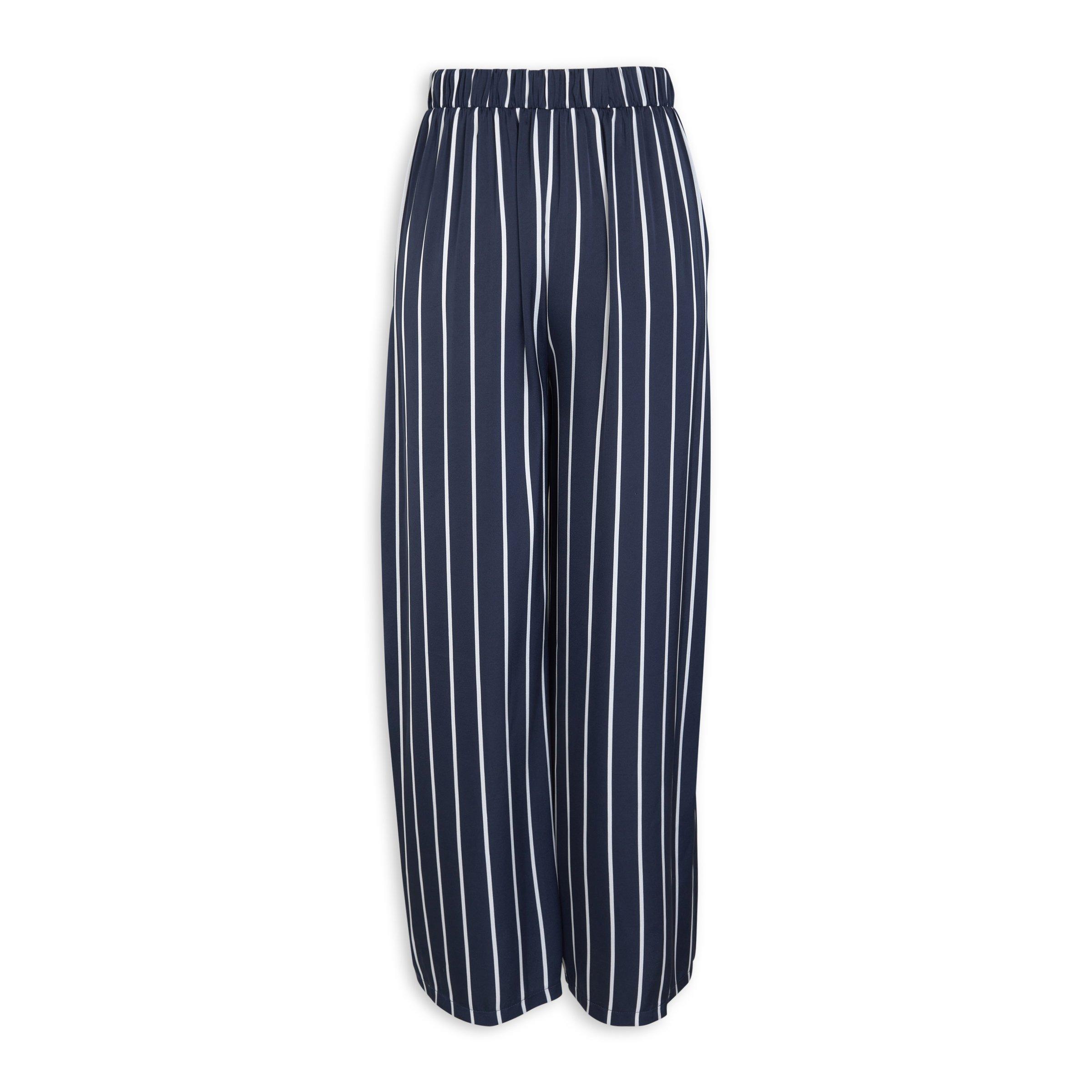 Navy and White Striped Pants (3202088) | Identity