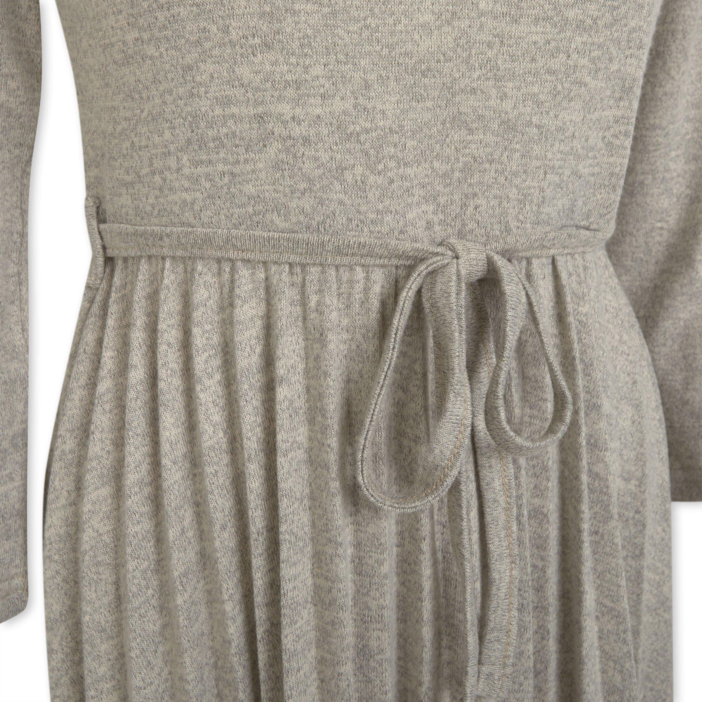 Beige Pleated Fit and Flare Dress (3202166) | Identity