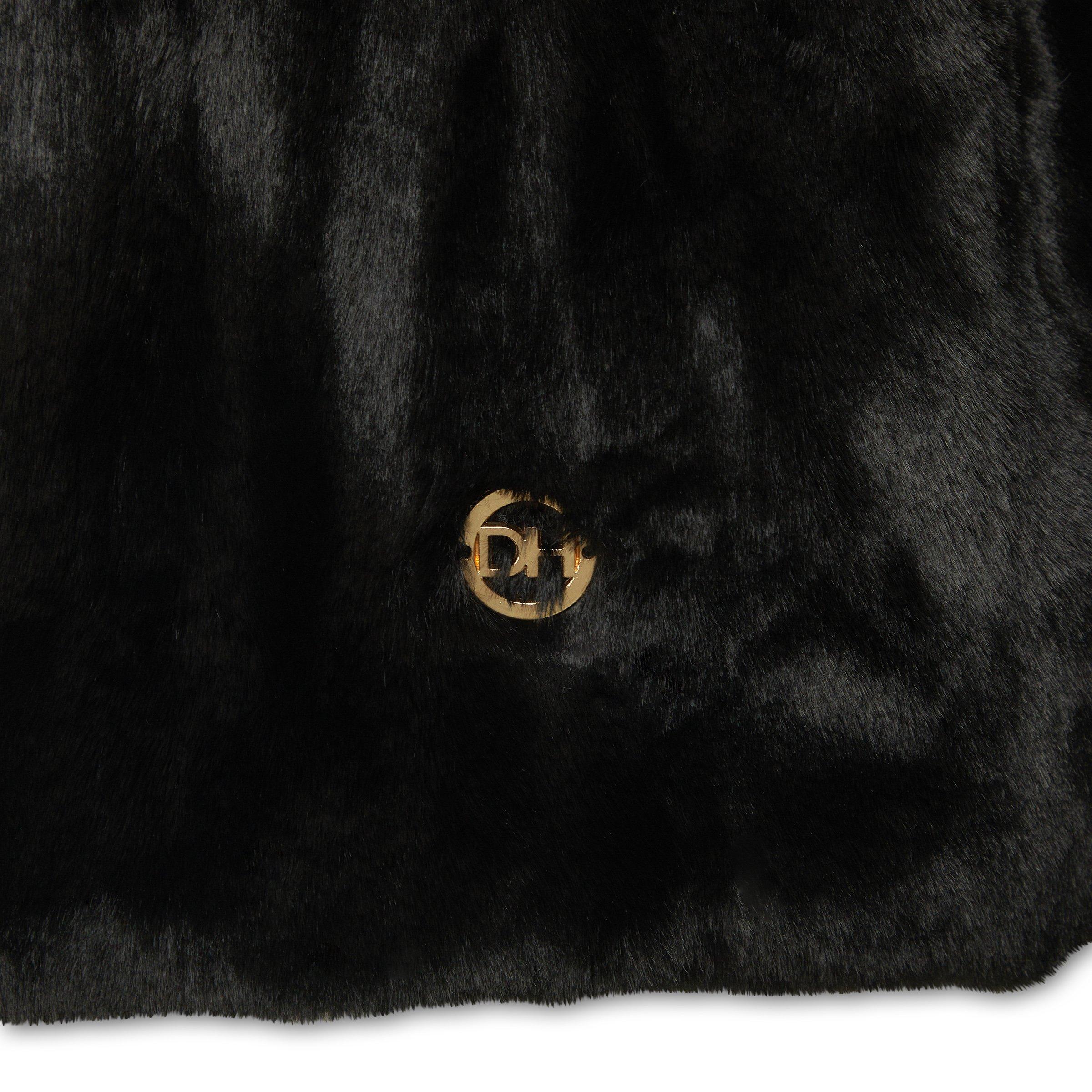 Black Faux Fur Jacket (3202357) | Daniel Hechter