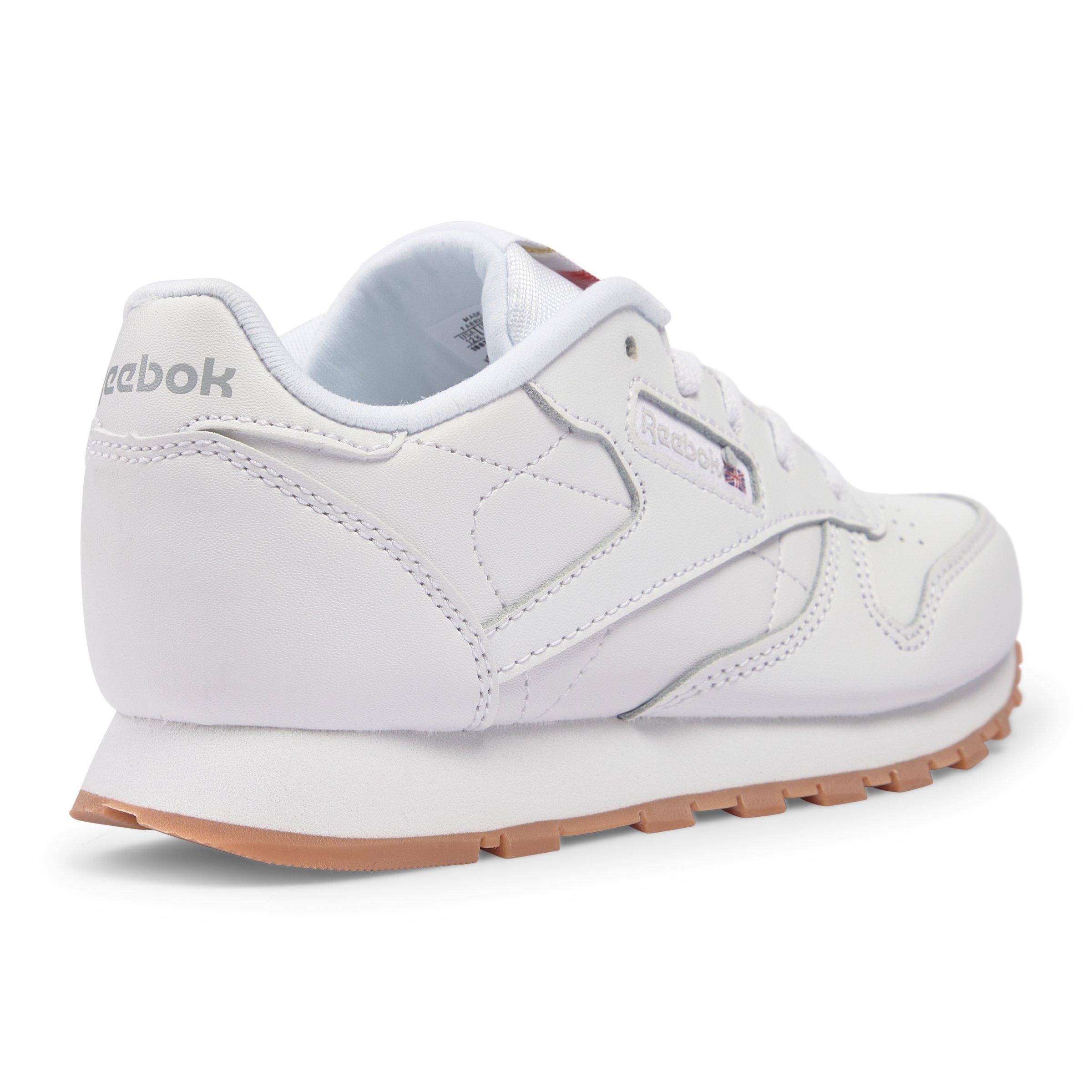 Reebok Boys Classic Leather Shoes Little Kids Sneaker White Gum 13