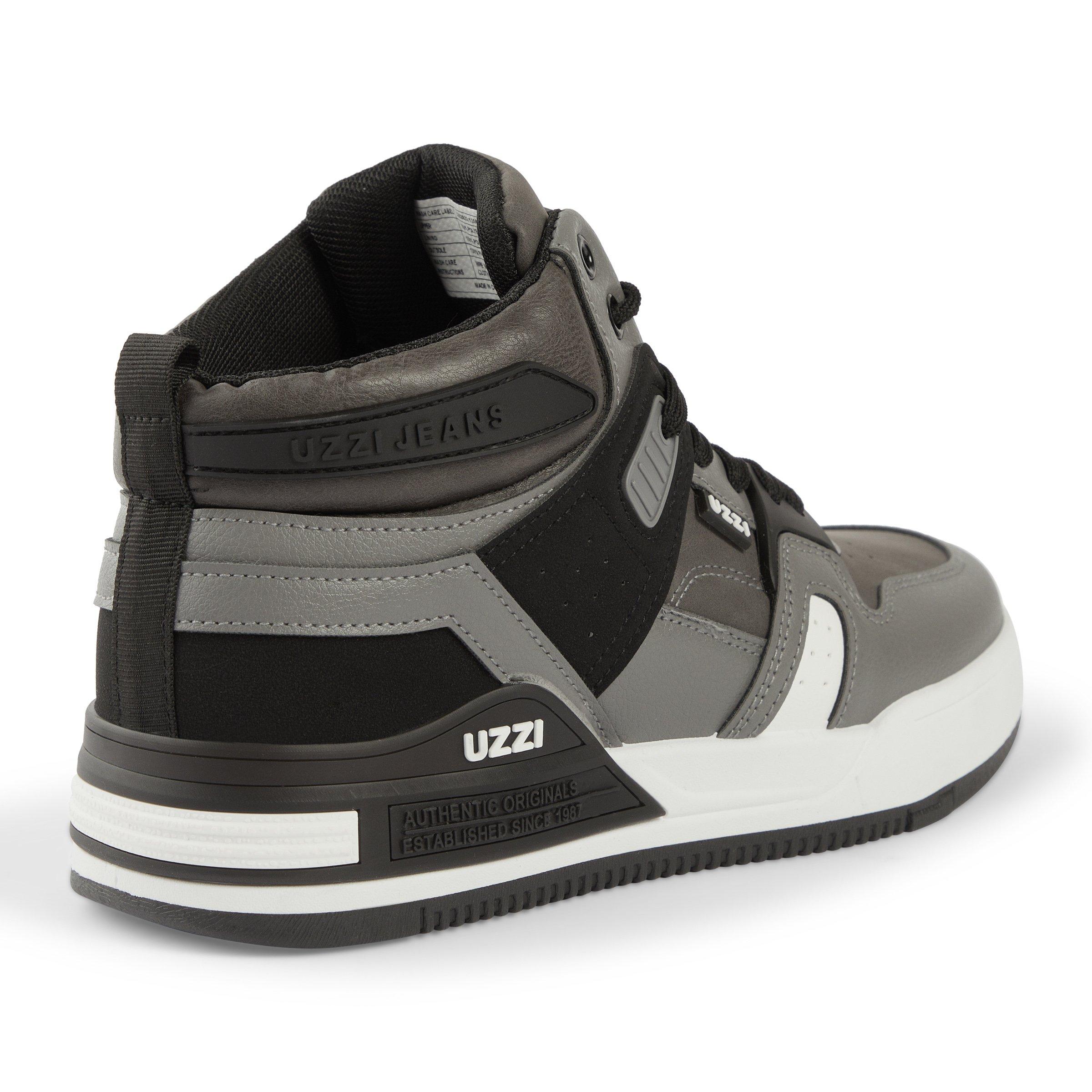 Grey Colourblocked Hi-top Sneakers (3202932) | UZZI