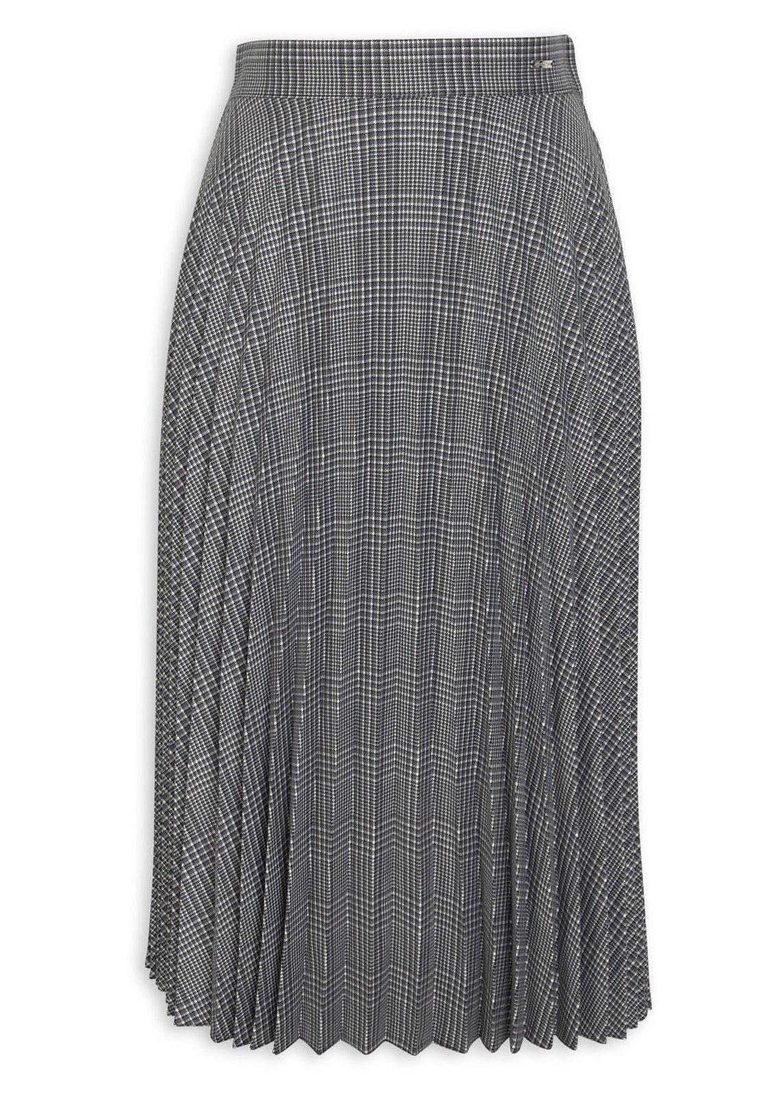 Grey Check Pleated Skirt (3203402) | Finnigans