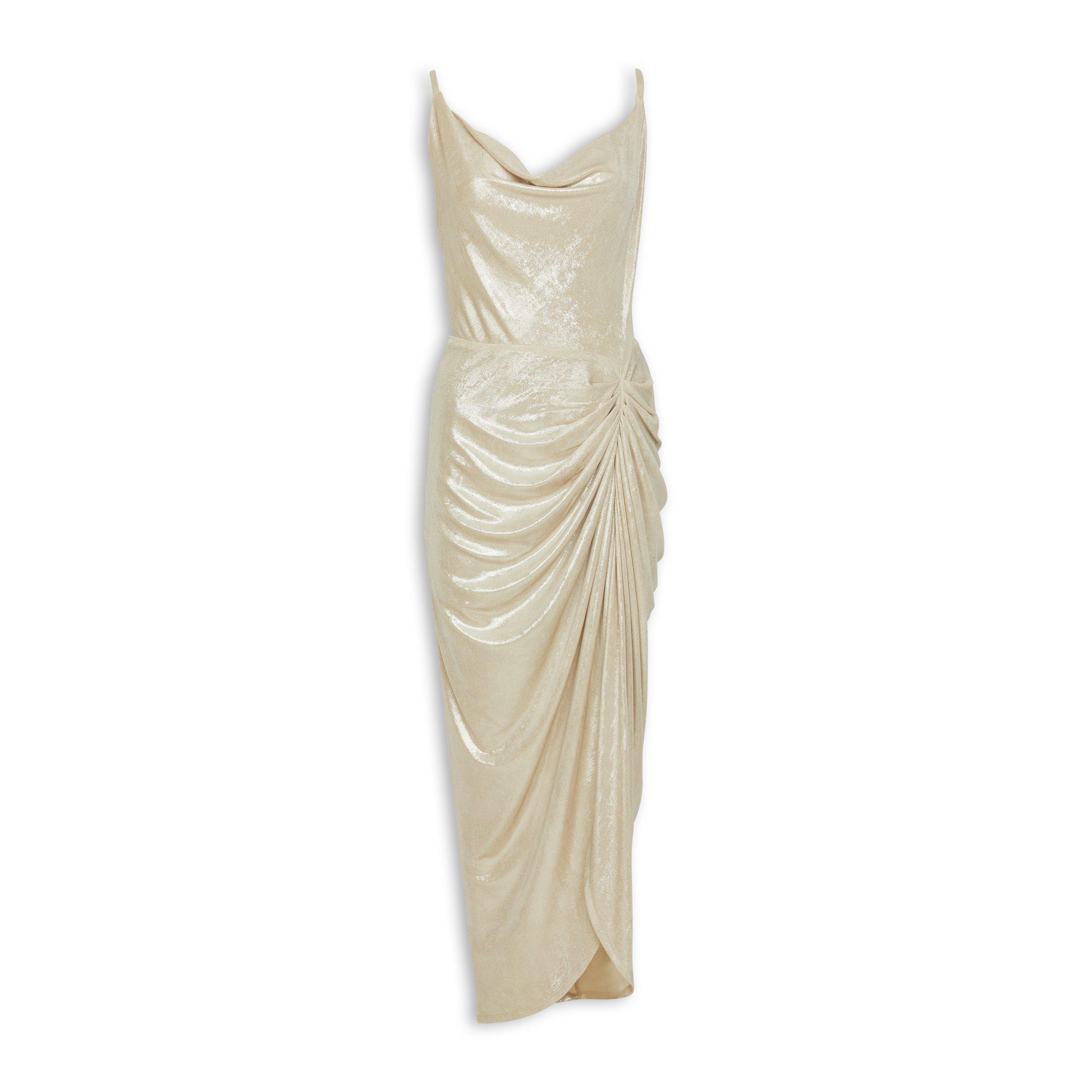 Silver Strappy Pleated Maxi Dress 3203484 Notable