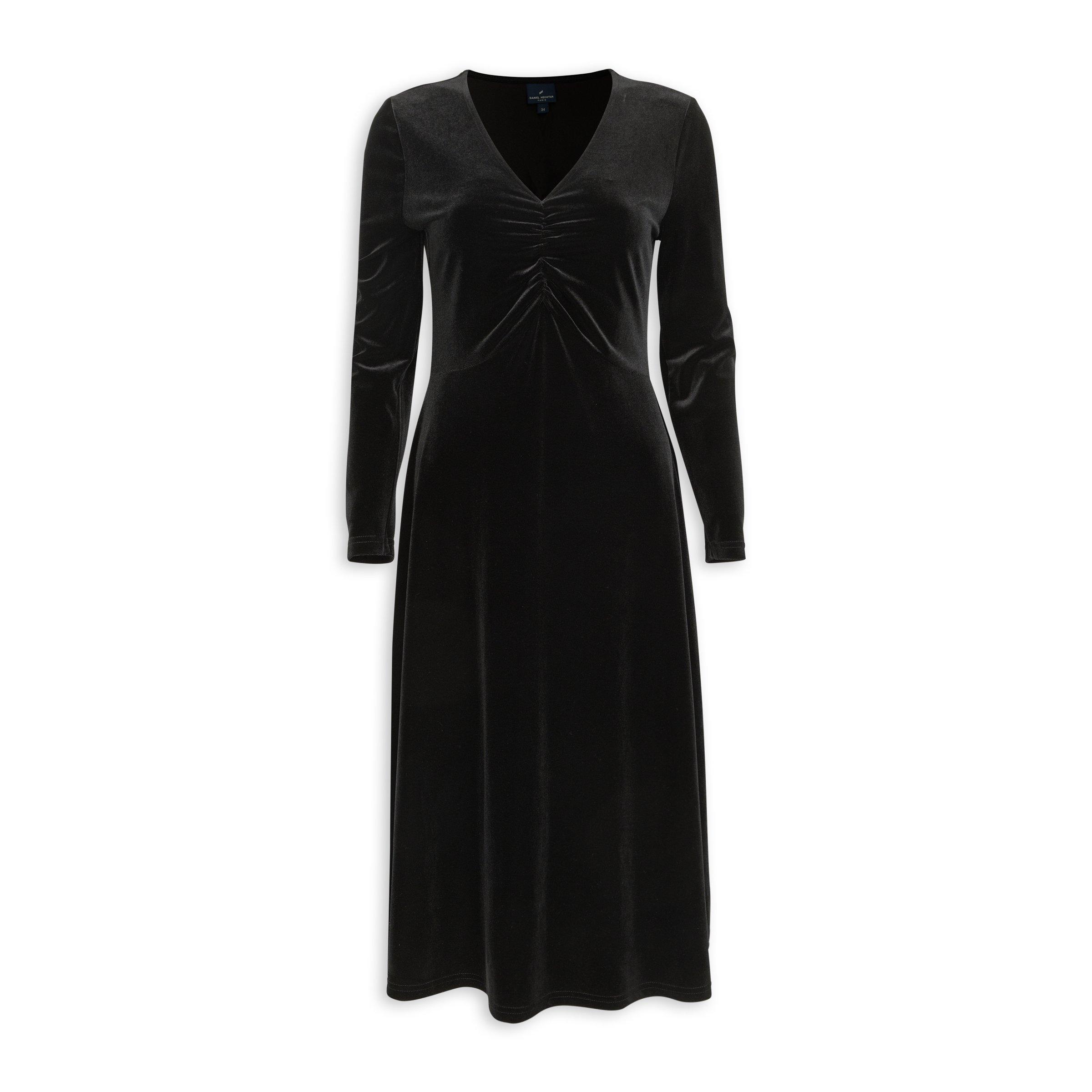 frill hem bodycon dress Windsor Allure Ruffle Midi in Black | Size: XS Long Sleeve Floral Midi RESTOCK Color:Lite Gold with Silver Tip The back includes a
