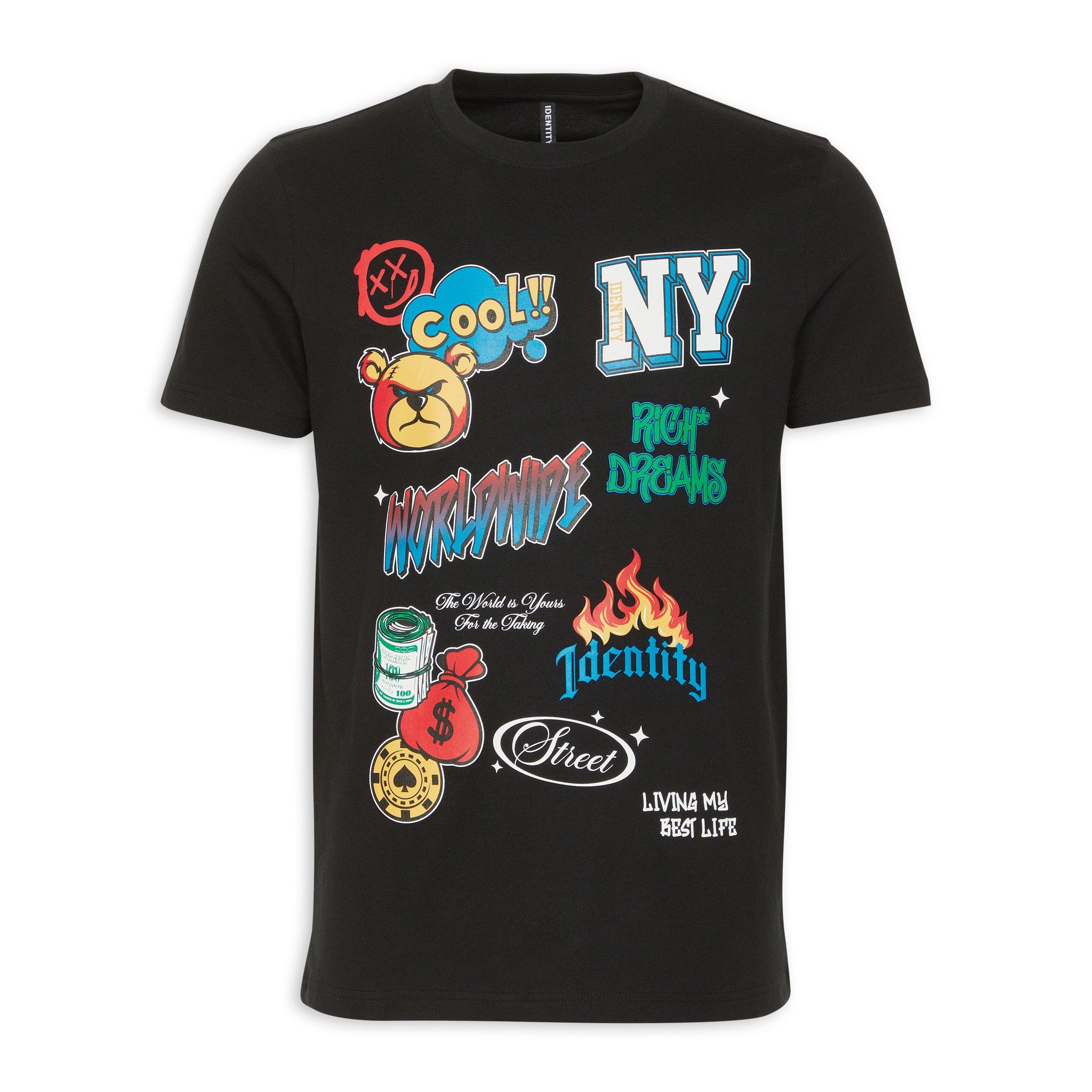 Black Graphic T-shirt (3204243) | Identity
