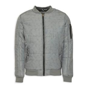 Grey Utility Bomber Jacket