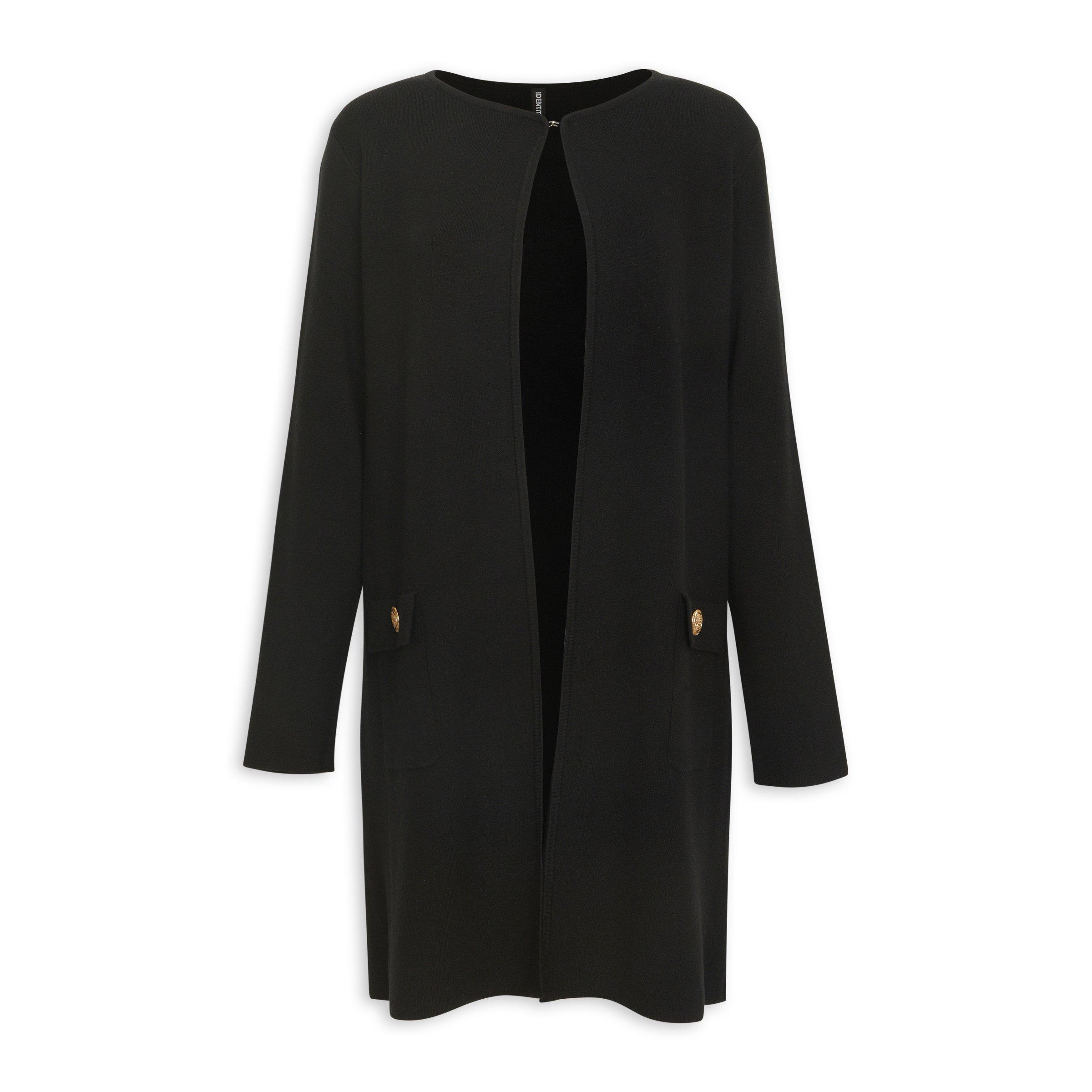 Black Long Cardigan with Pockets (3205100) | Identity