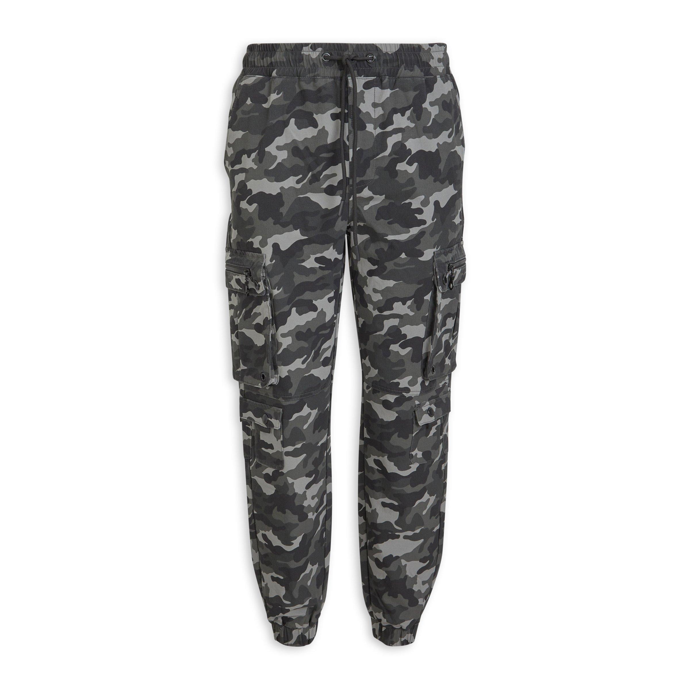 Grey Camo Print Cargo Jogger Pants (3205325) | Hemisphere