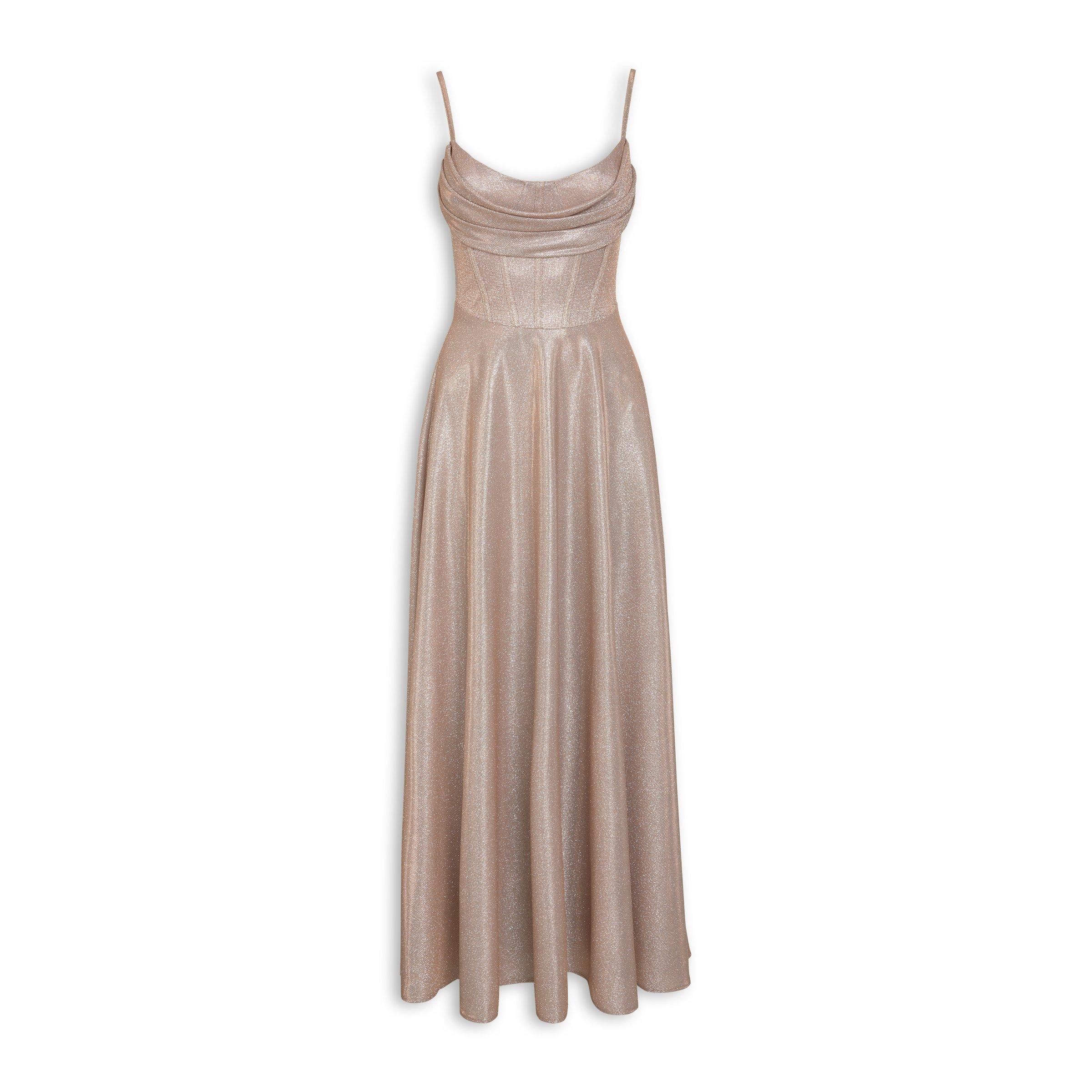 Rose Gold Dresses Truworths Semi Formal Dresses Gold Shimmer Fit And Flare Dress (3205353) Emily Moon