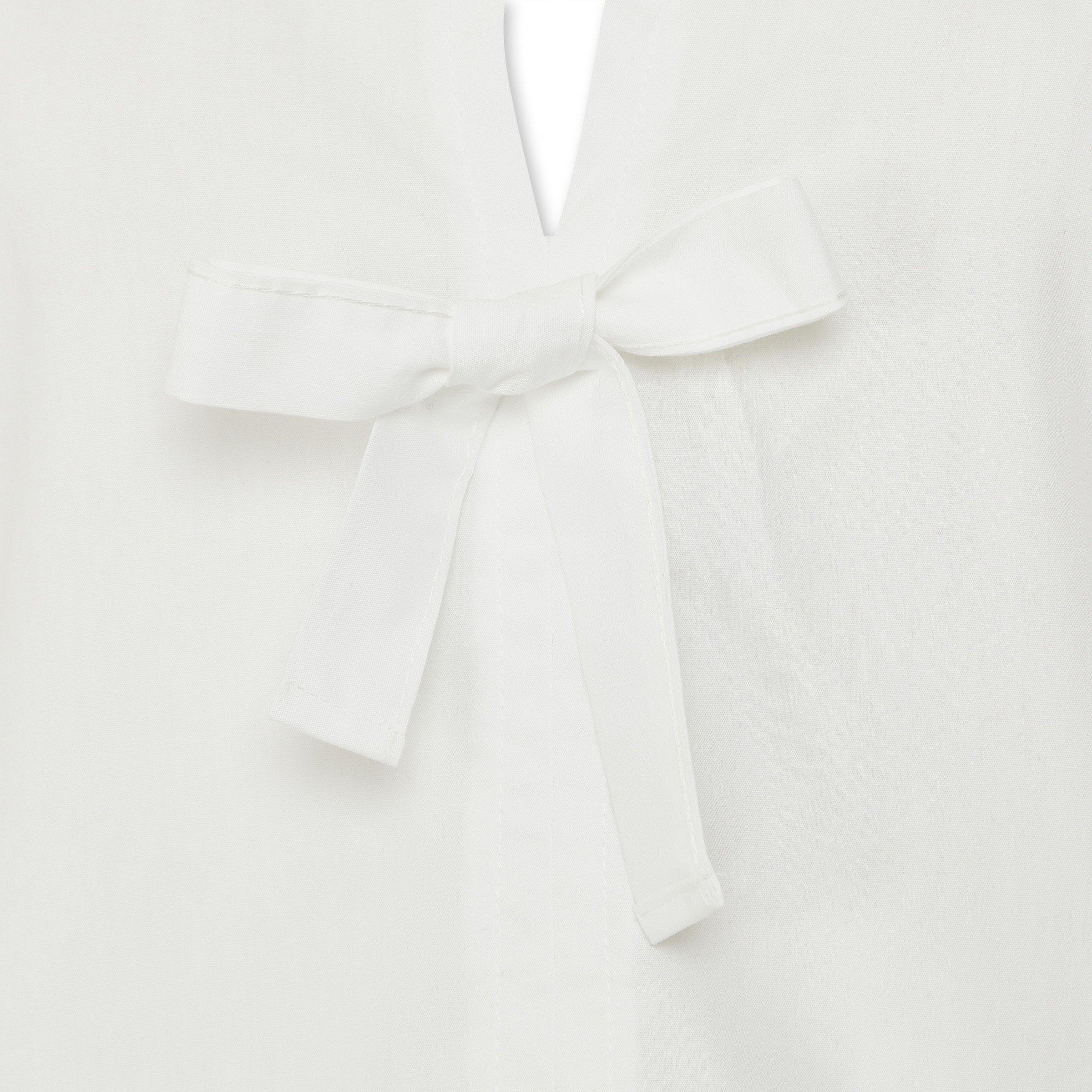 White Shell Top with Ribbon Detail (3205849) | Identity