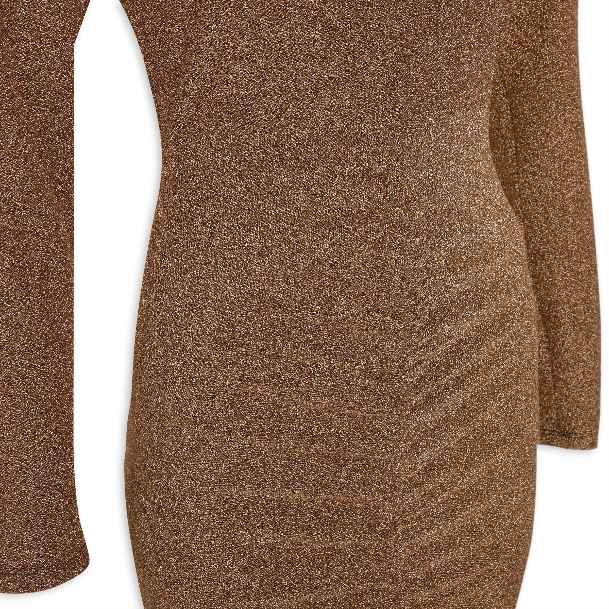 Gold Shimmer Gauged Dress (3205946) | Truworths