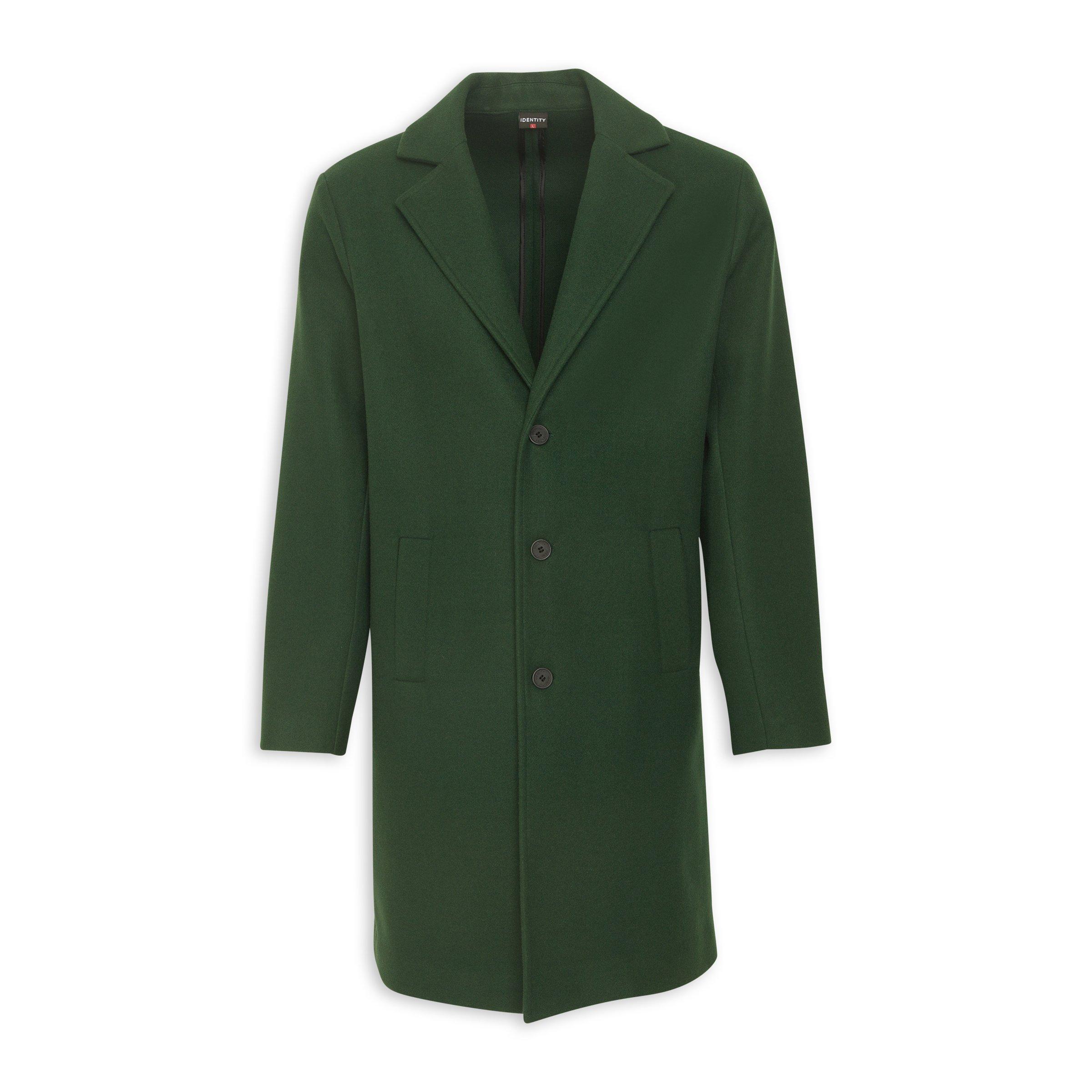 Green Melton Coat (3205959) | Identity