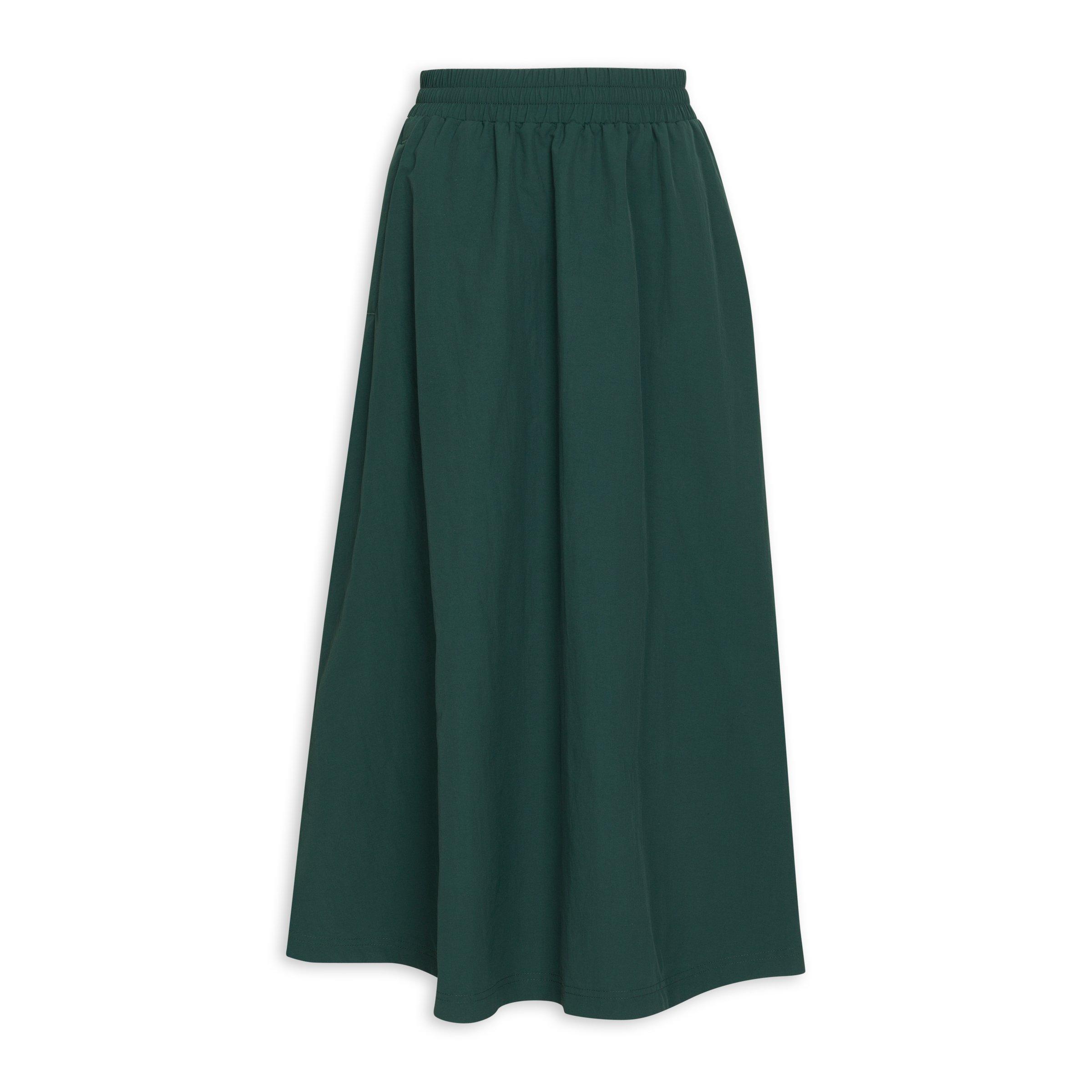 Green T7 Woven Midi Skirt (3206084) | Puma