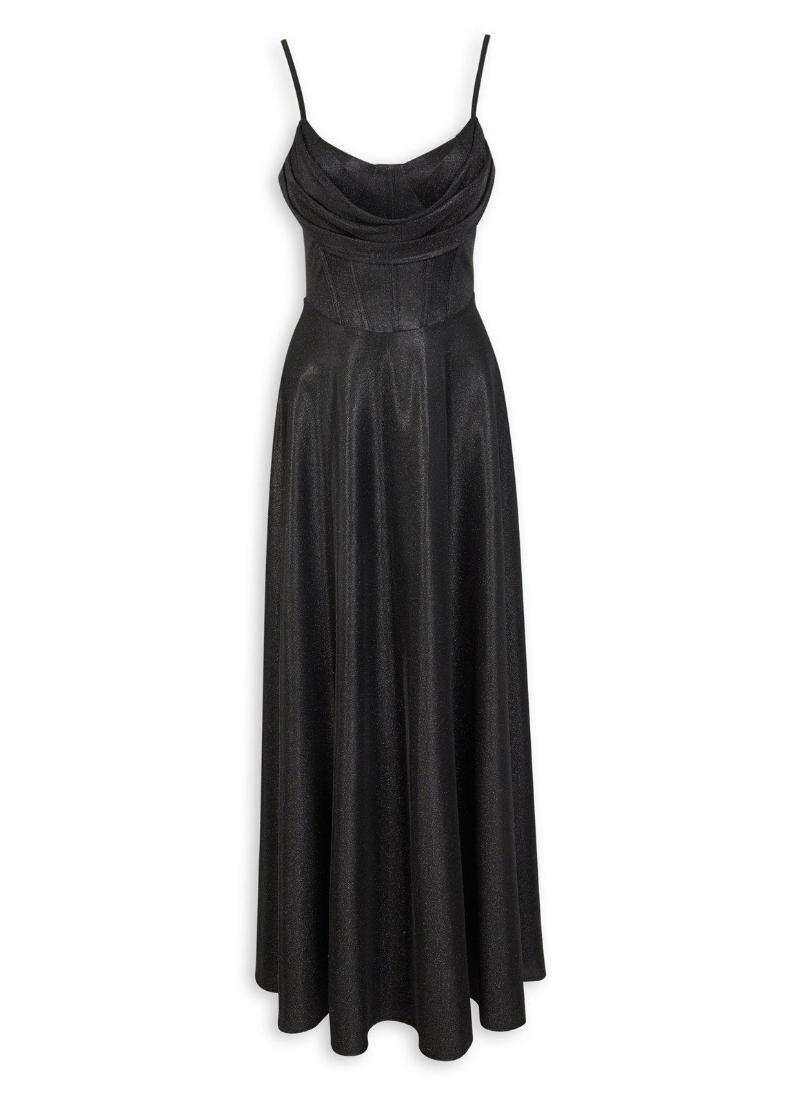 Black Shimmer Fit and Flare Dress (3206675)