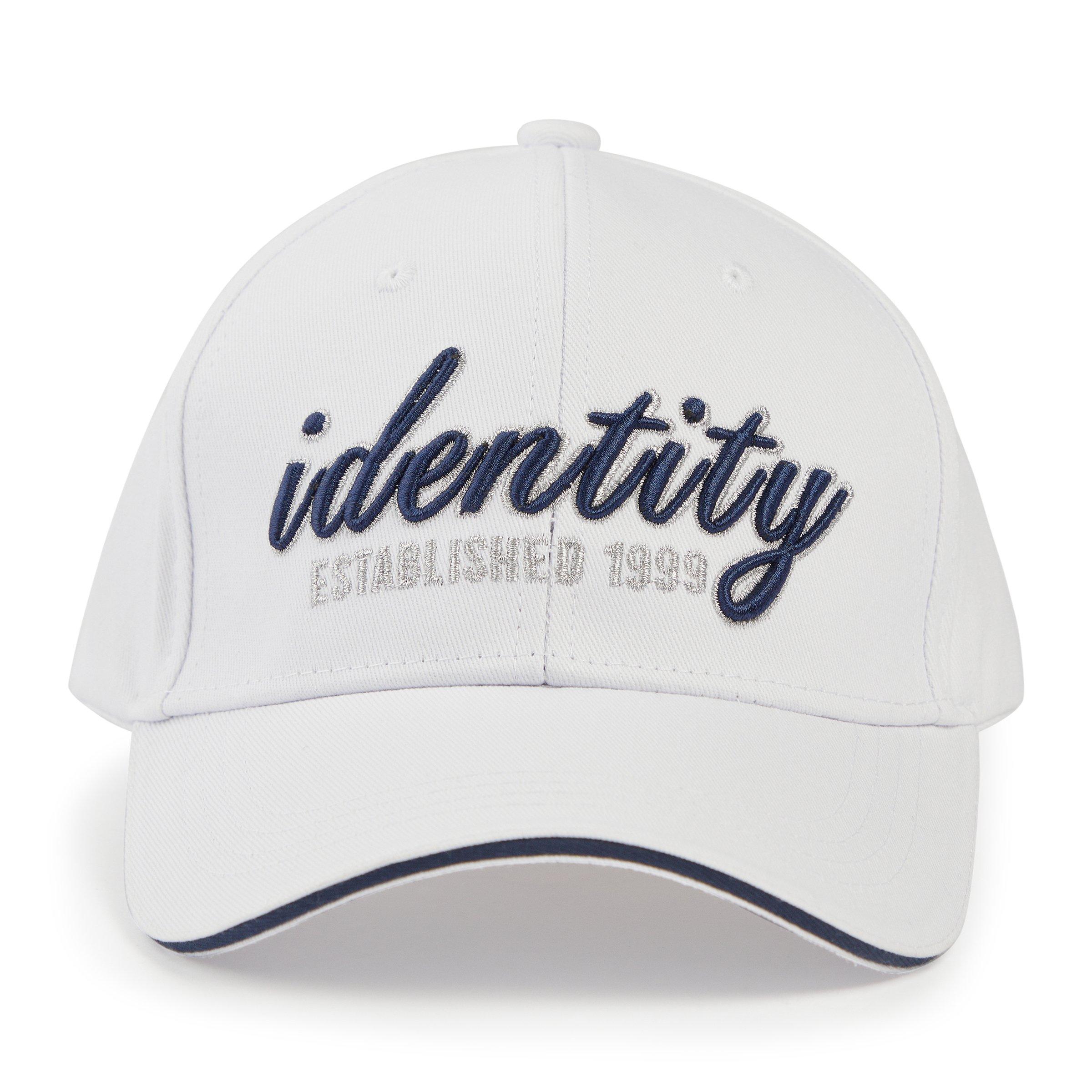 White Embroidered Peak Cap (3206765) | Identity