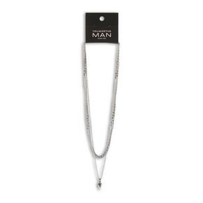 Silver Double Chain with Spear Pendant