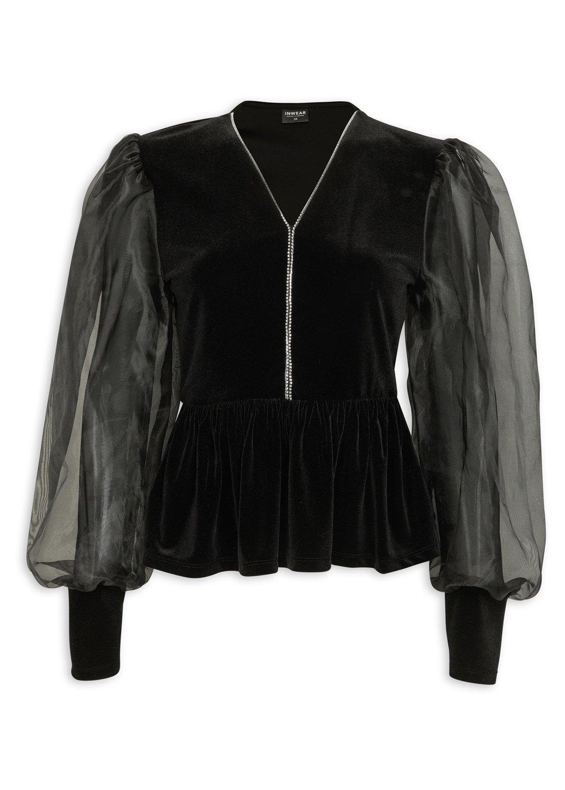 Black Top with Balloon Sleeves (3207291) | Inwear