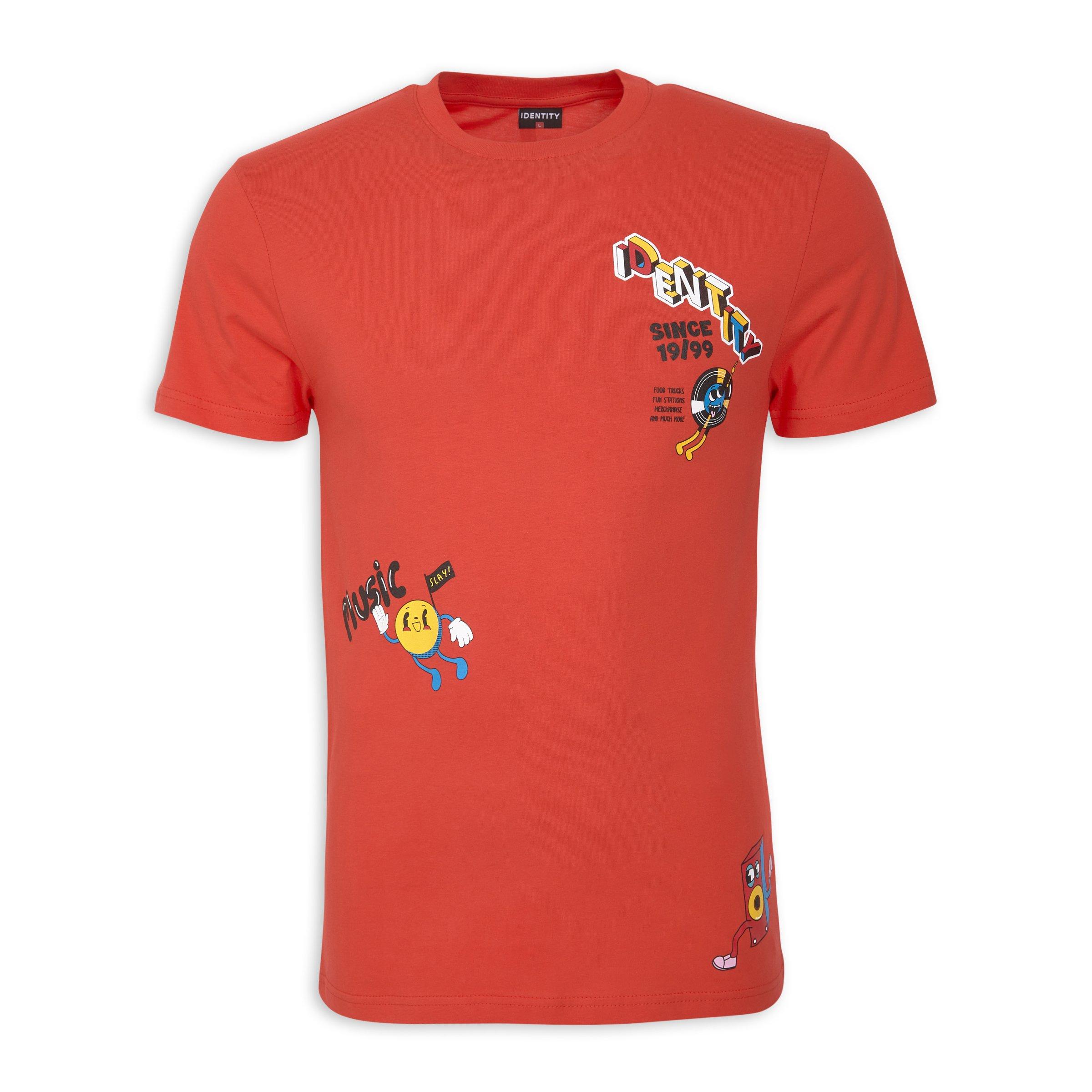 Bright Orange Graphic T-shirt (3207555) | Identity