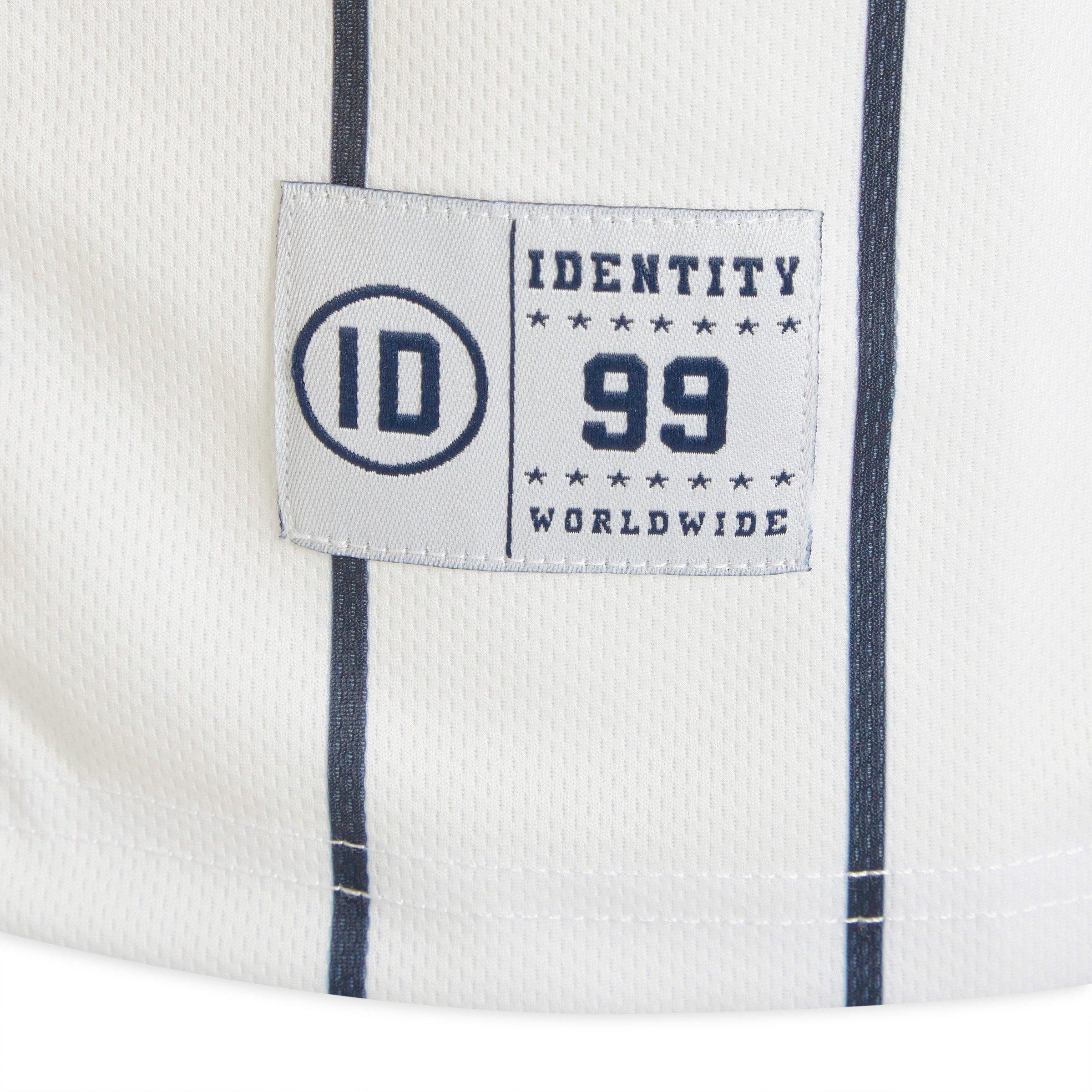 White V-neck Baseball T-shirt (3207565) | Identity