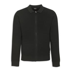 Black Zip-through Golfer Jersey