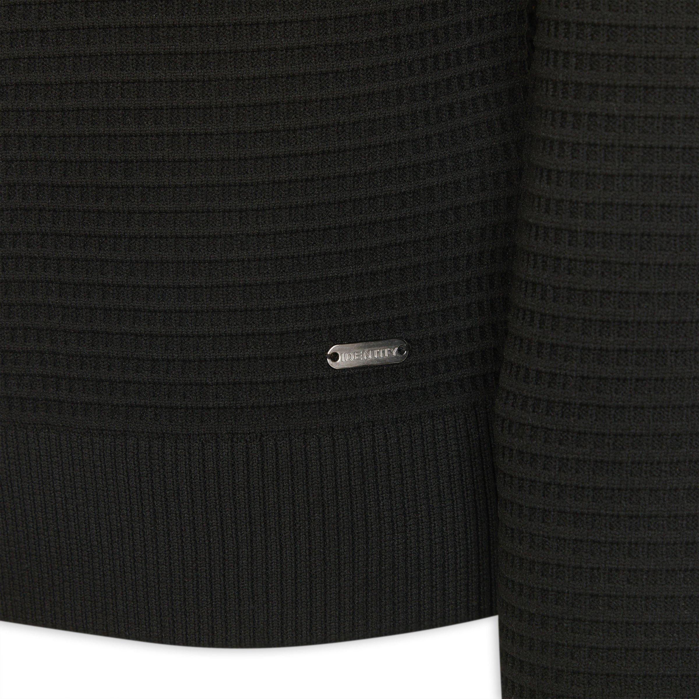 Black Zip-through Golfer Jersey (3207908) | Identity