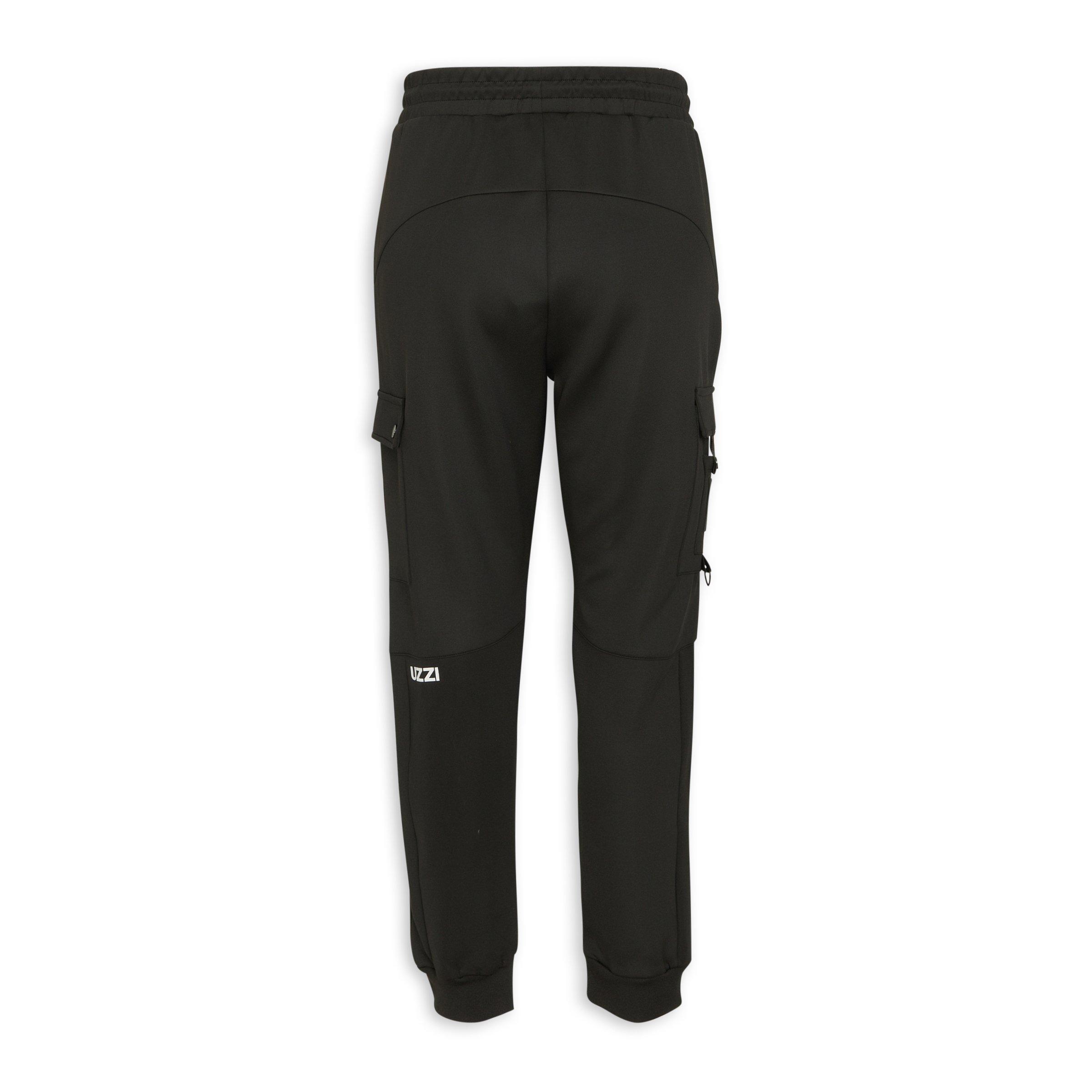 Black Utility Zip Jogger Pants (3208057) | UZZI