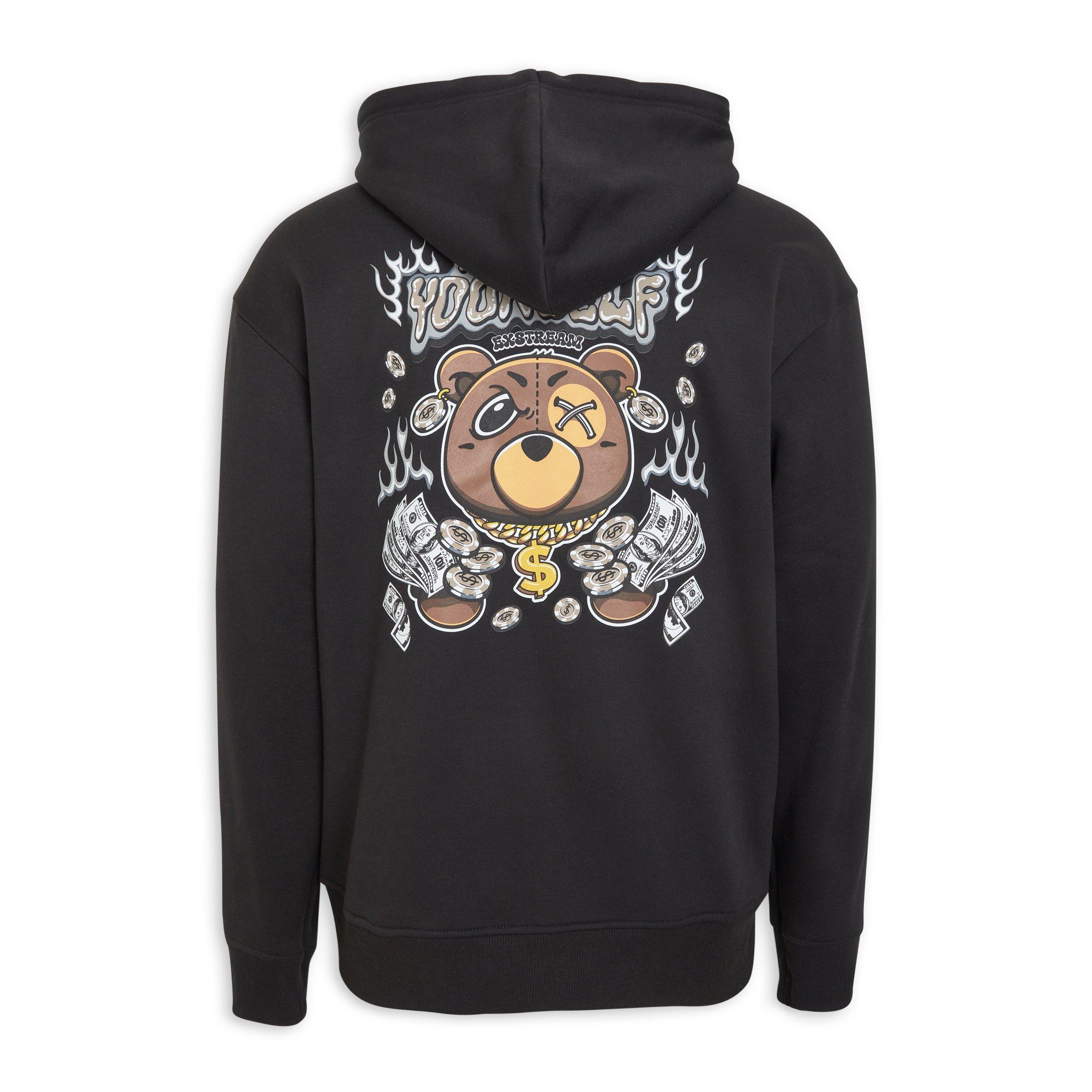 Black Graphic Zip-through Hoodie (3208075) | Exstream