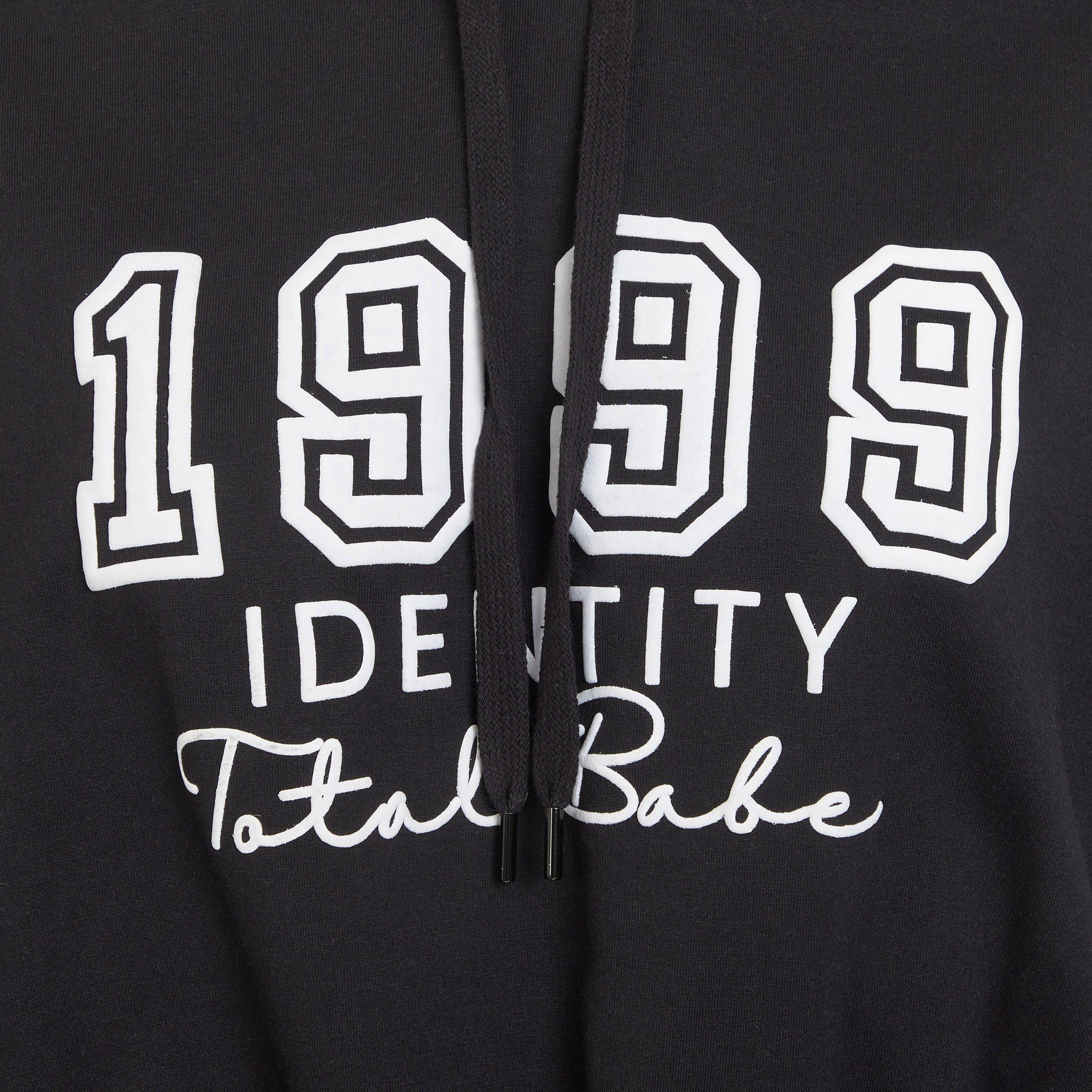Black Hoodie with Waist Drawstrings (3208446) | Identity