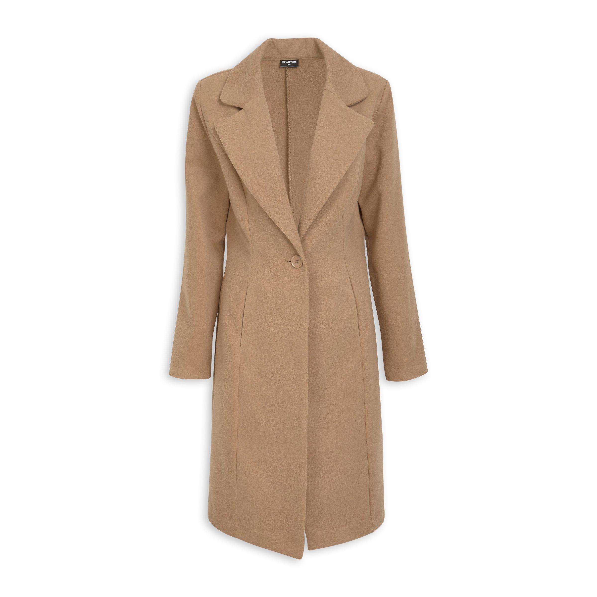 Brown Melton Coat (3208459) | Identity X Sync