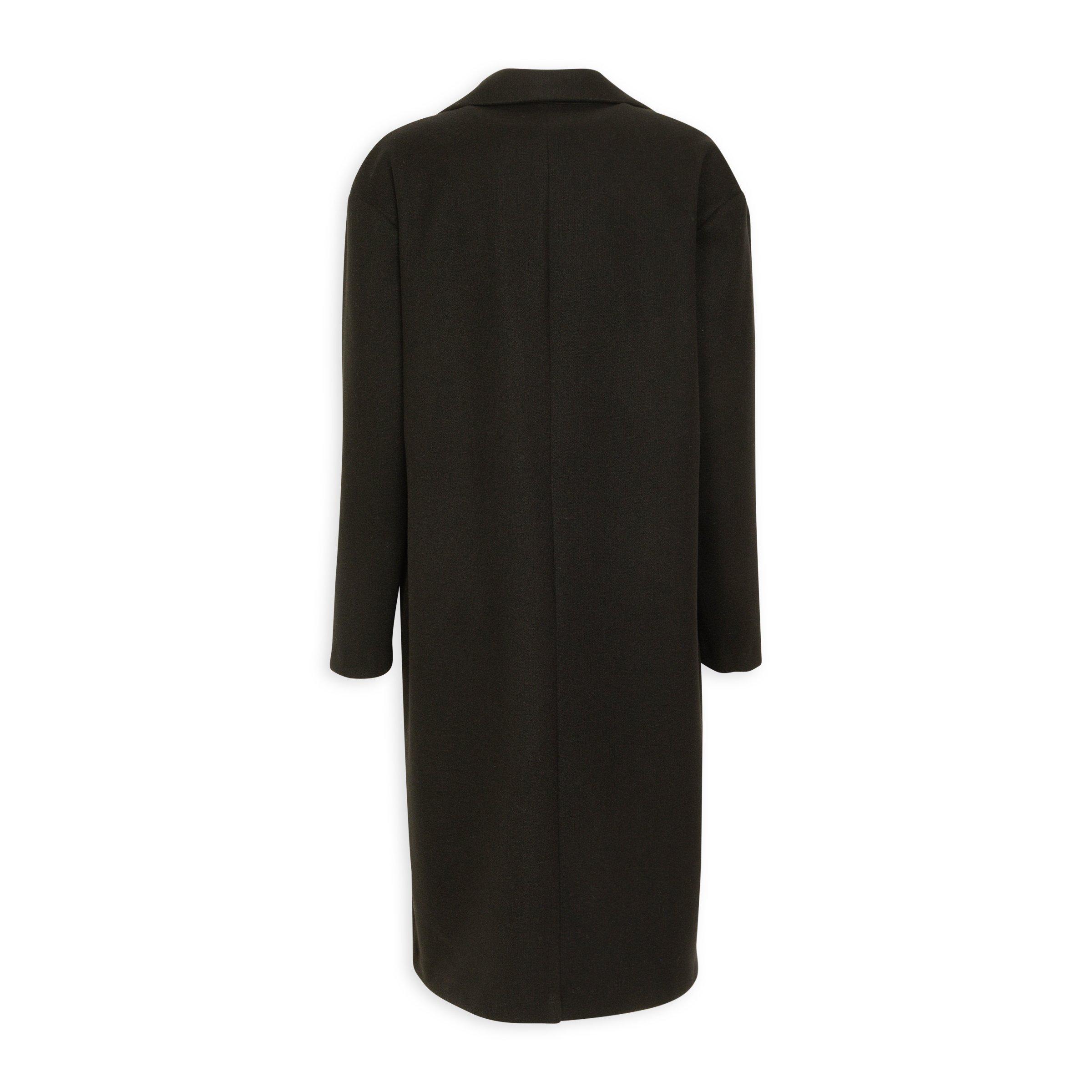 Black Knit Melton Coat (3208461) | Identity X Sync