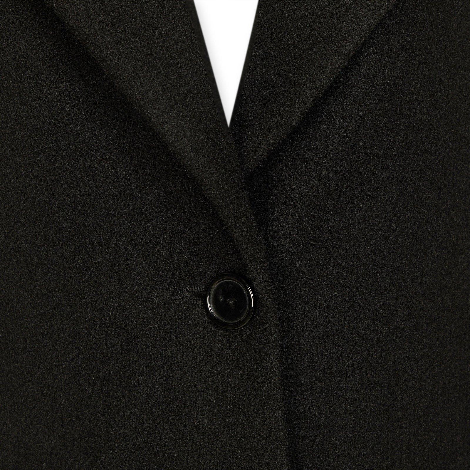 Black Knit Melton Coat (3208461) | Identity X Sync