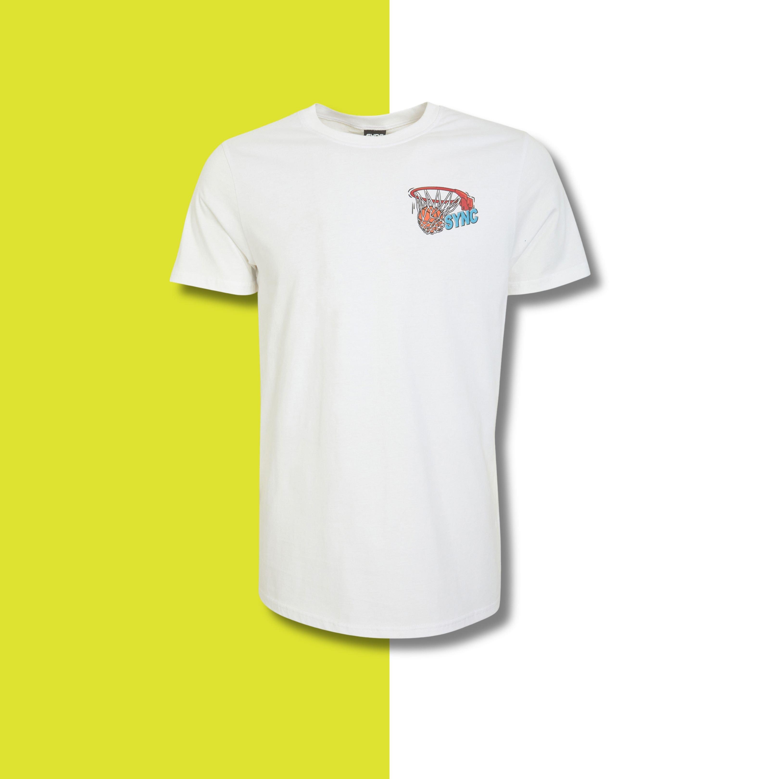 White Back and Front Print T-shirt (3208982) | Identity X Sync