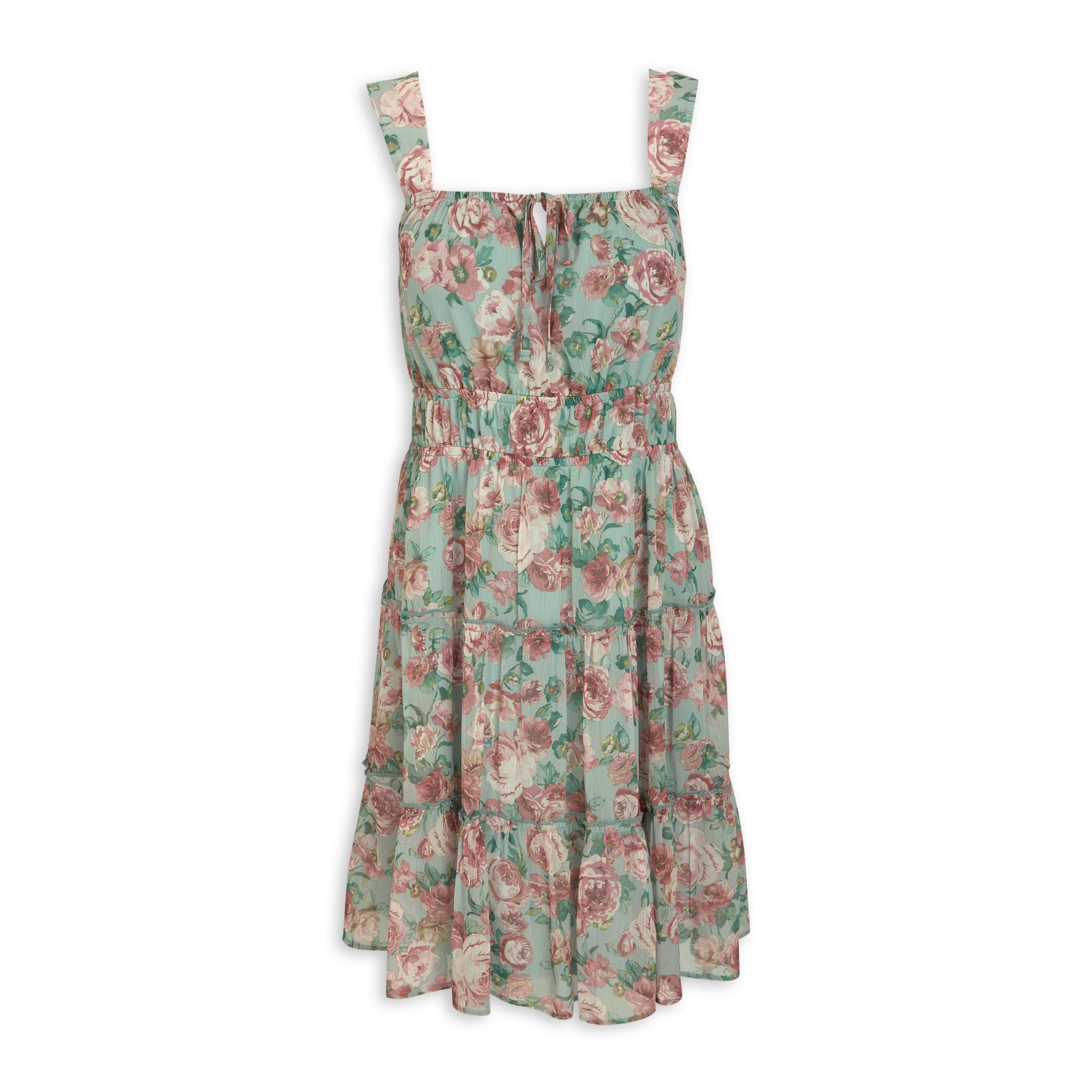 Floral Print Chiffon Baby Doll Dress (3209694)