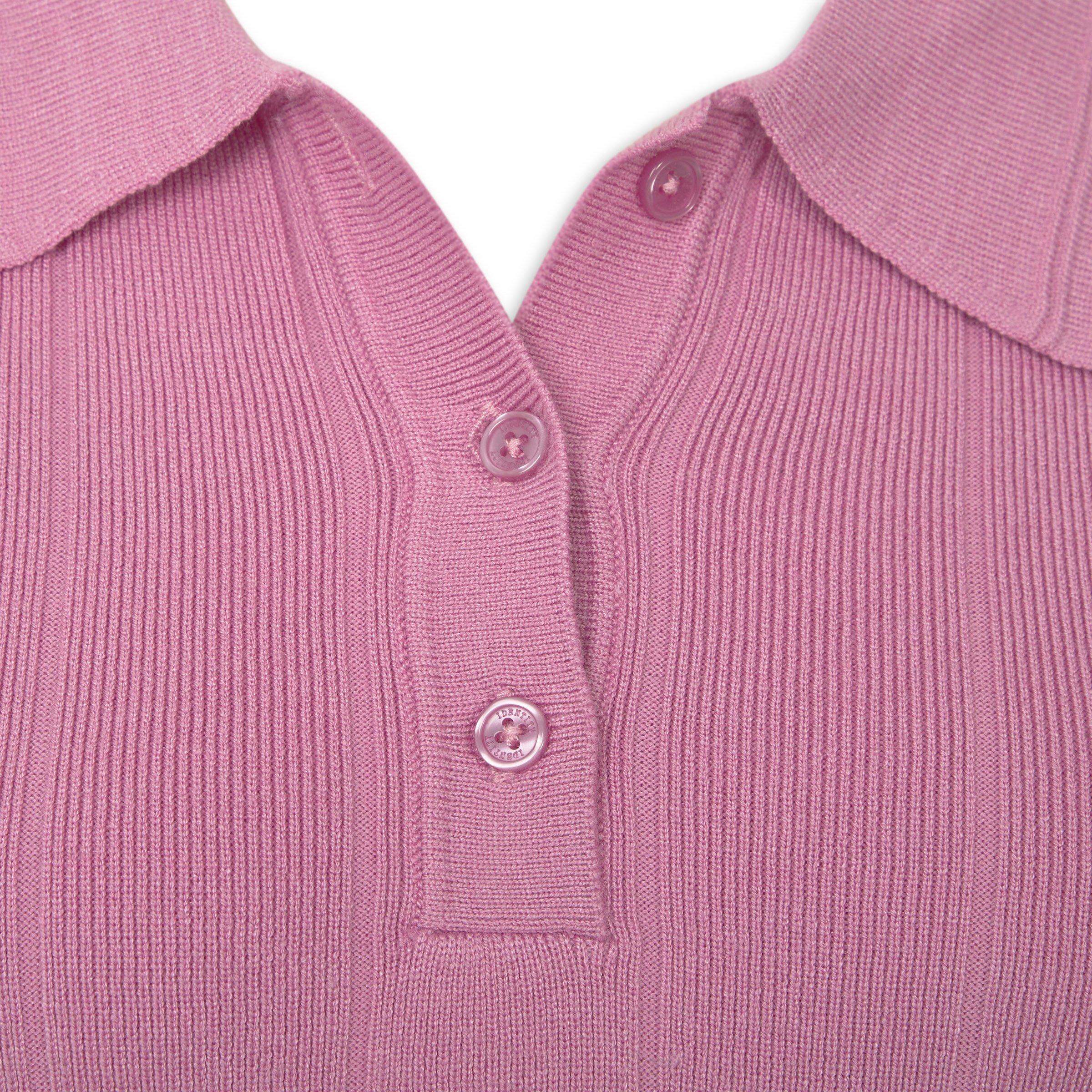 トップス Charmy collar top (Baby Pink) Pink Johnny Collar Fitted Knit Top (3210196) | Identity