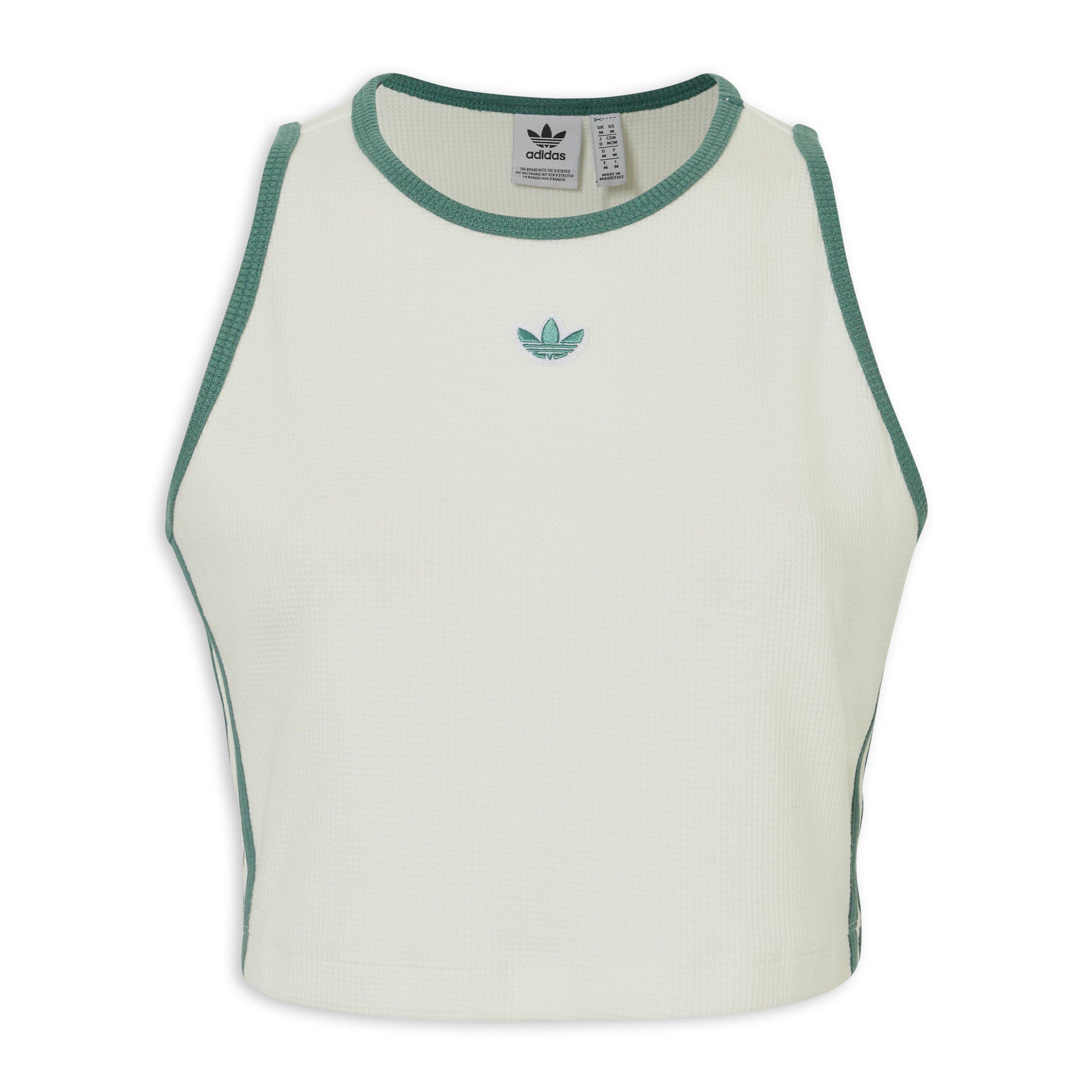 White and Green Originals Cropped Tank Top (3210735) | Adidas