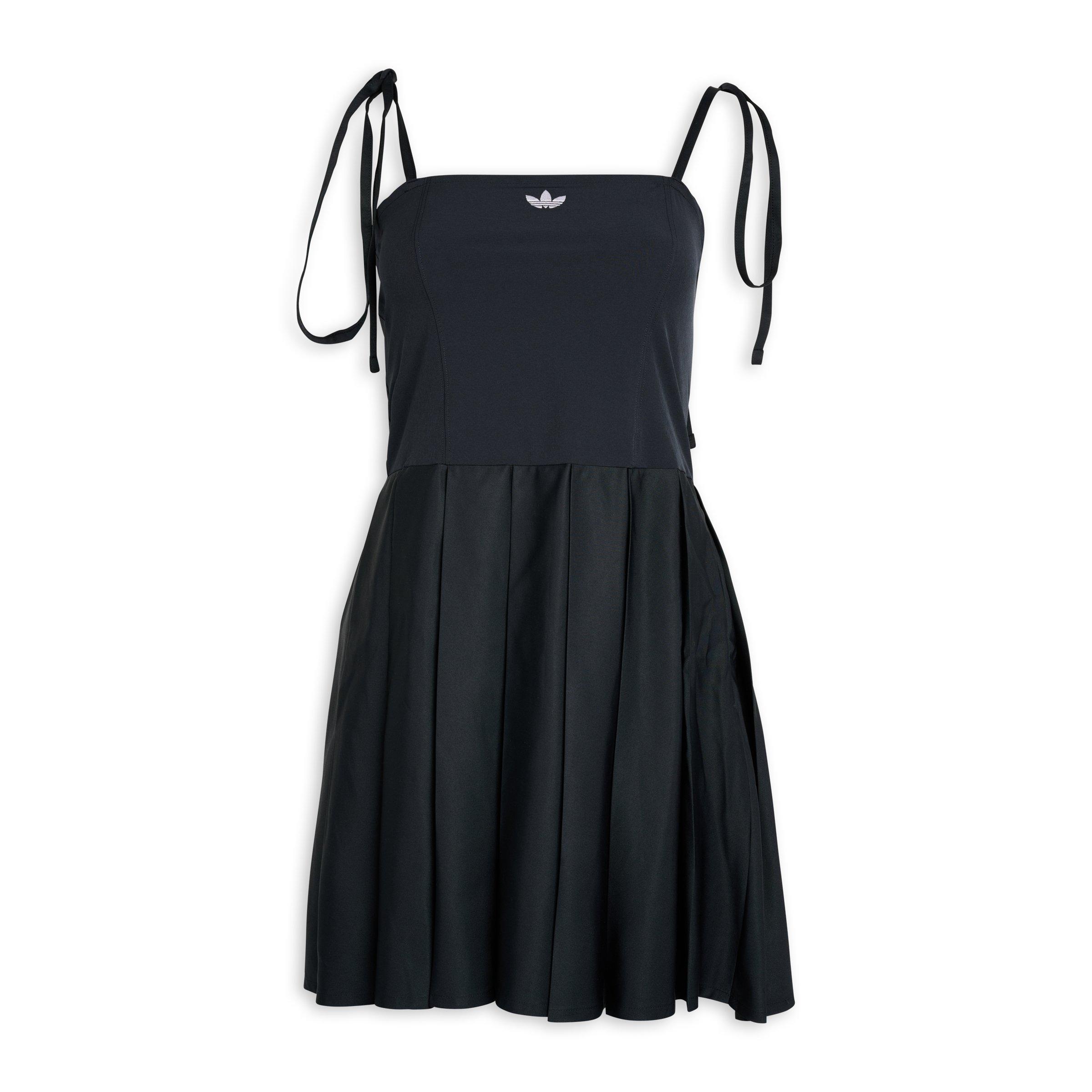 Black Ribbon Pleated Mini Dress (3210741) | Adidas