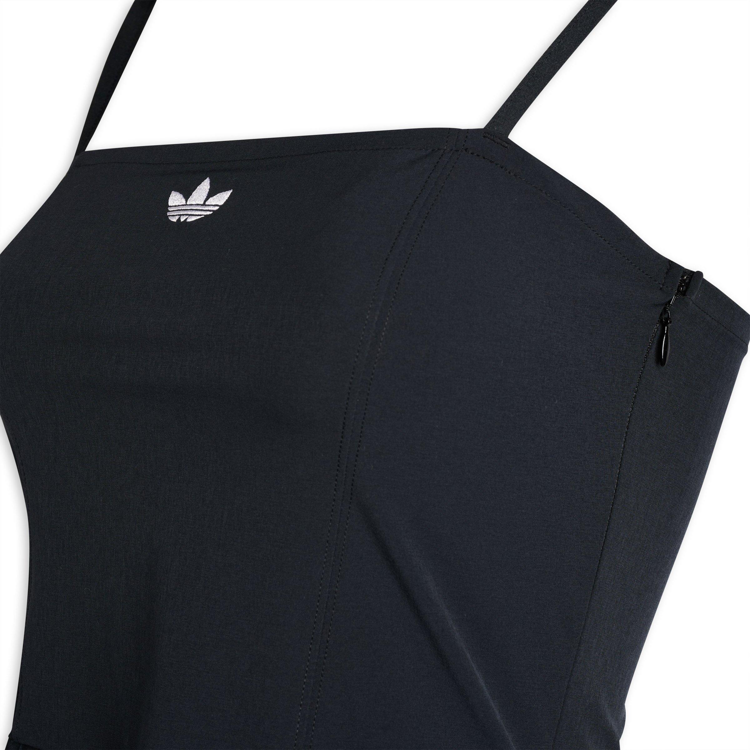 Black Ribbon Pleated Mini Dress (3210741) | Adidas