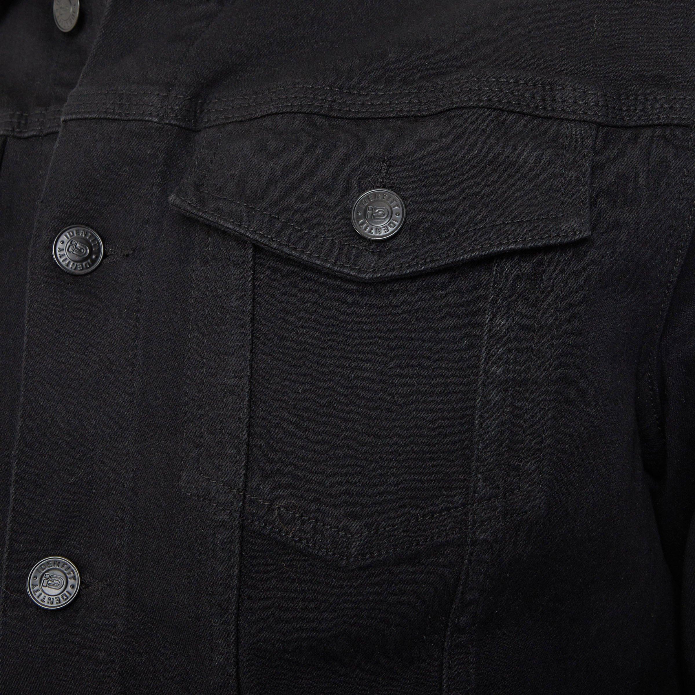 Black Denim Trucker Jacket (3211113) | Identity