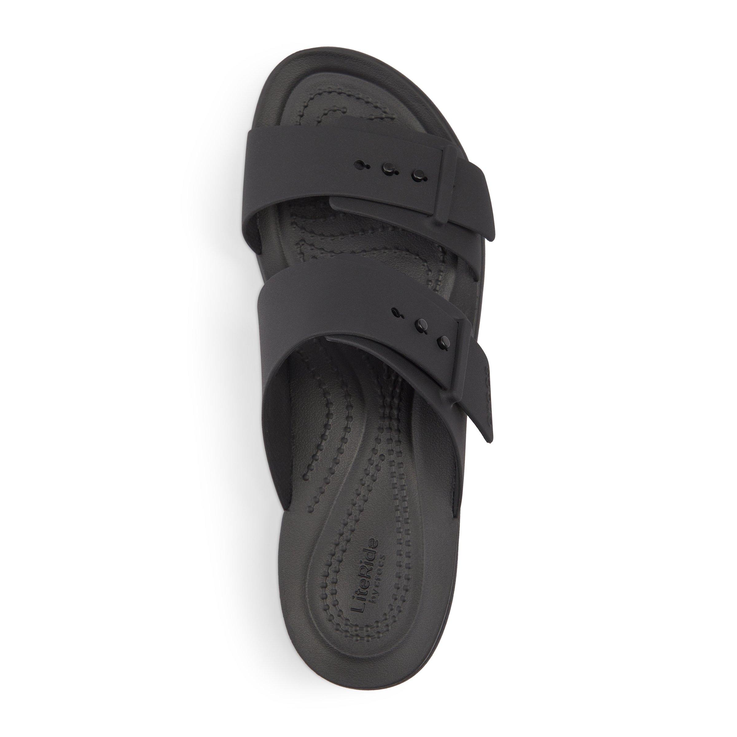 K.O Black Brooklyn Buckle Low Wedge (3211827) | Crocs