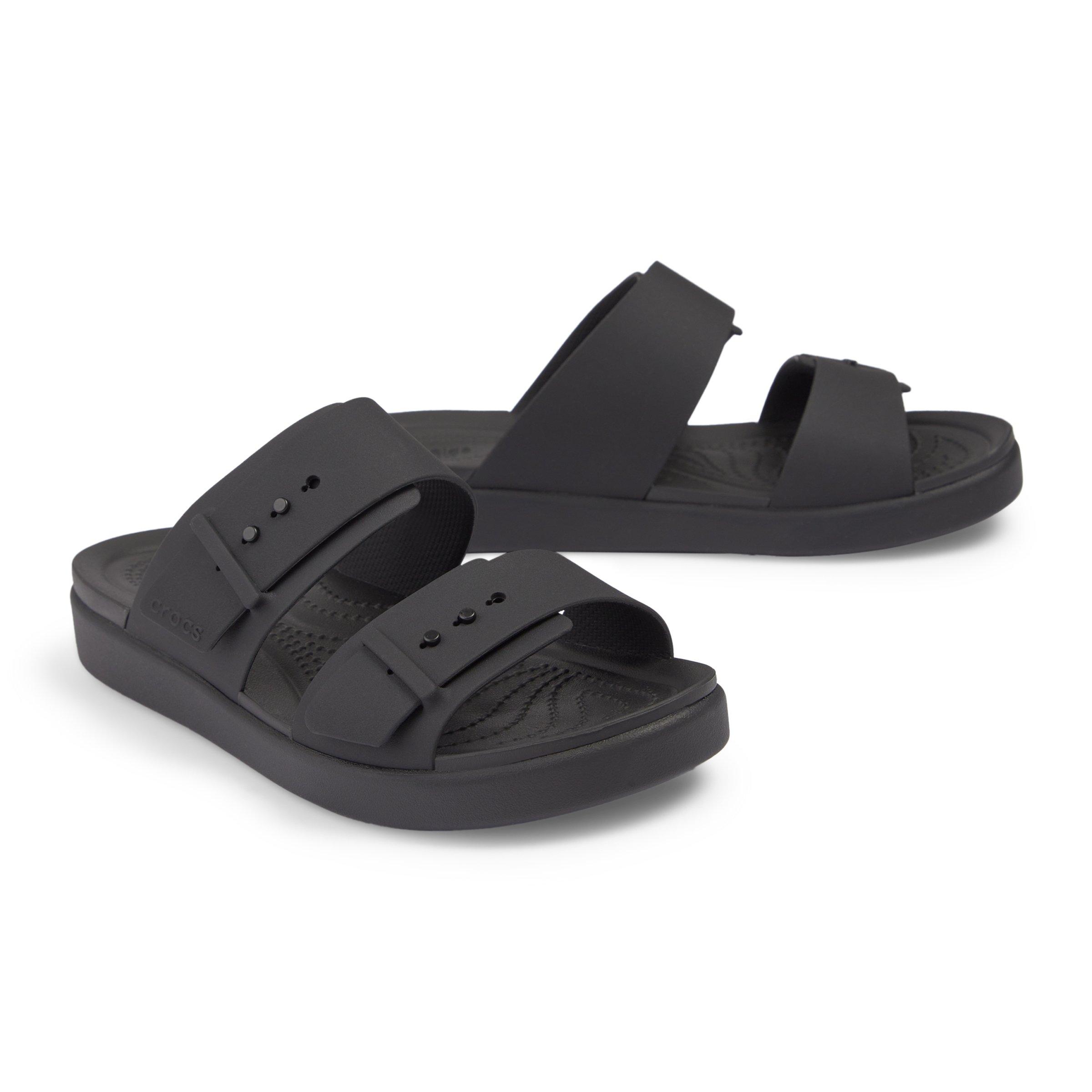 Black Brooklyn Buckle Low Wedge (3211827) | Crocs