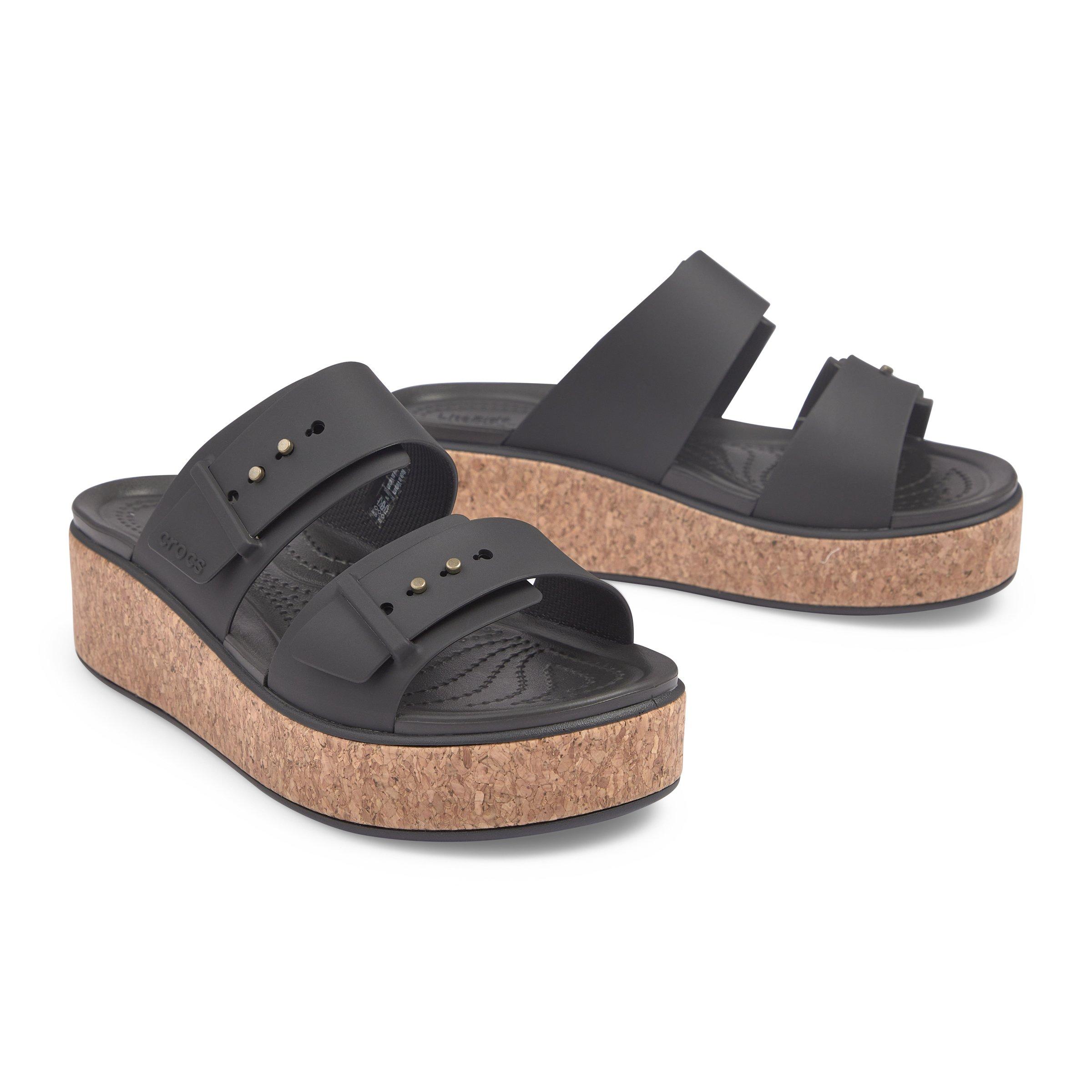 Black Brooklyn Cork Buckle Sandal (3211848) | Crocs